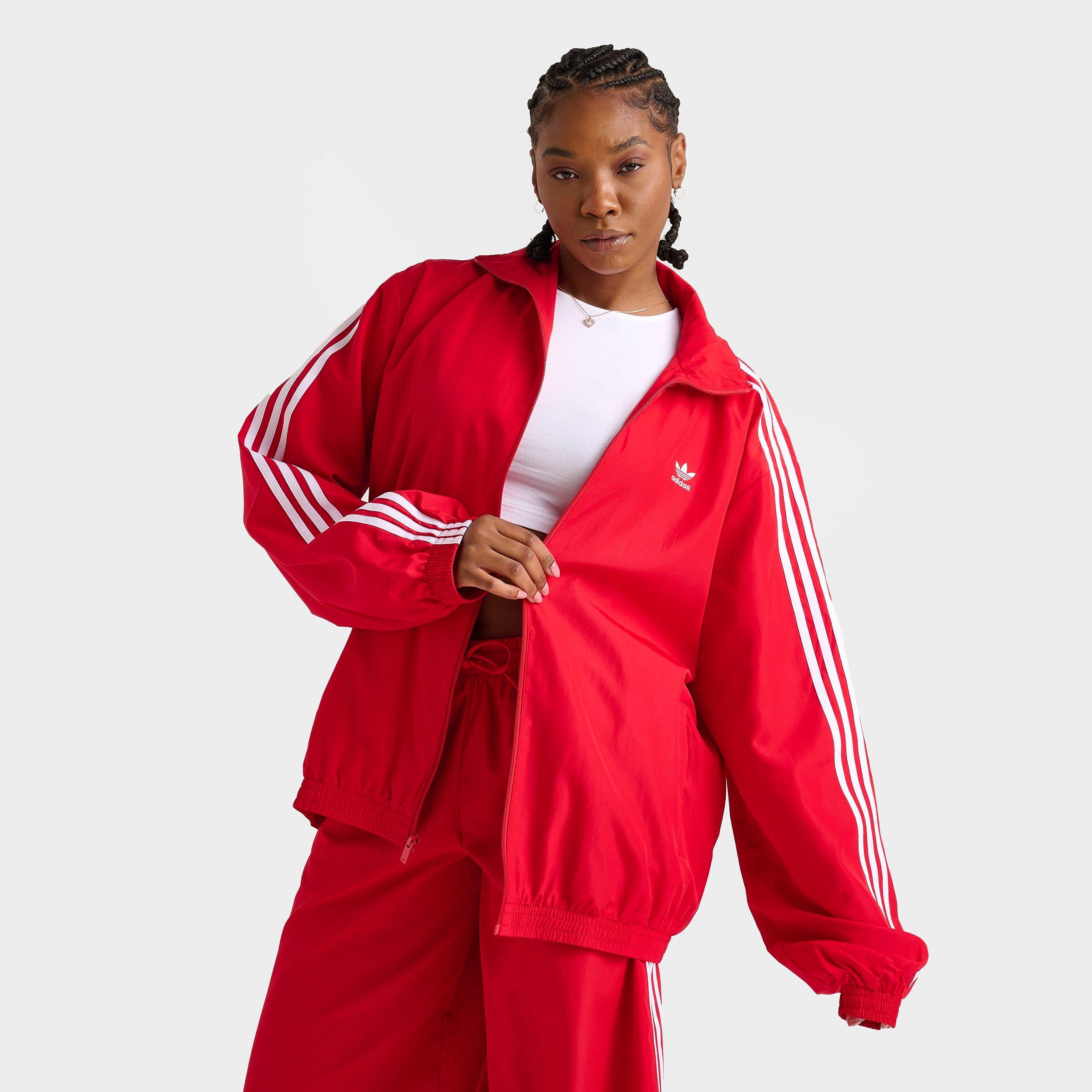 adidas Women's Originals Adilenium Season 3 Oversized Track Top in Better Scarlet Size: Small