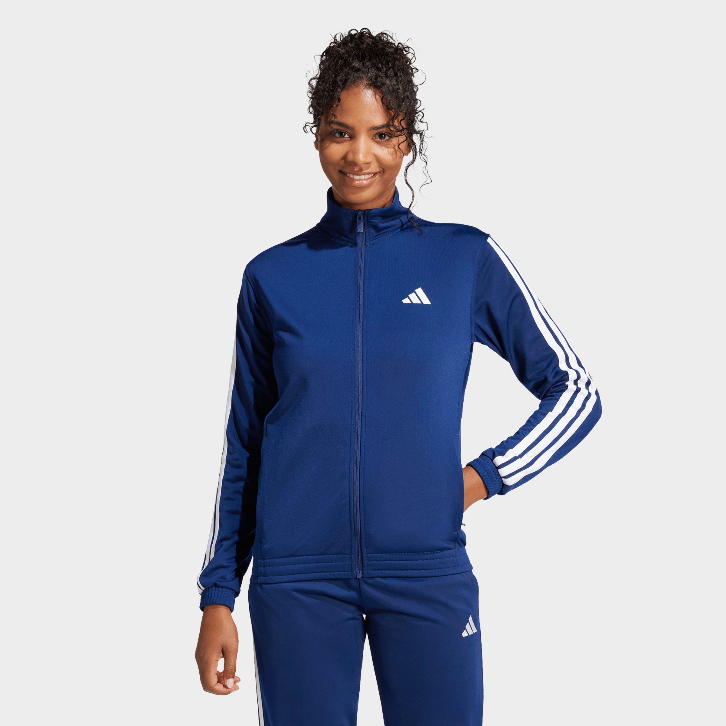 adidas Women's Sportswear DAYREADY Full-Zip Track Top in Dark Blue/White Size: Small