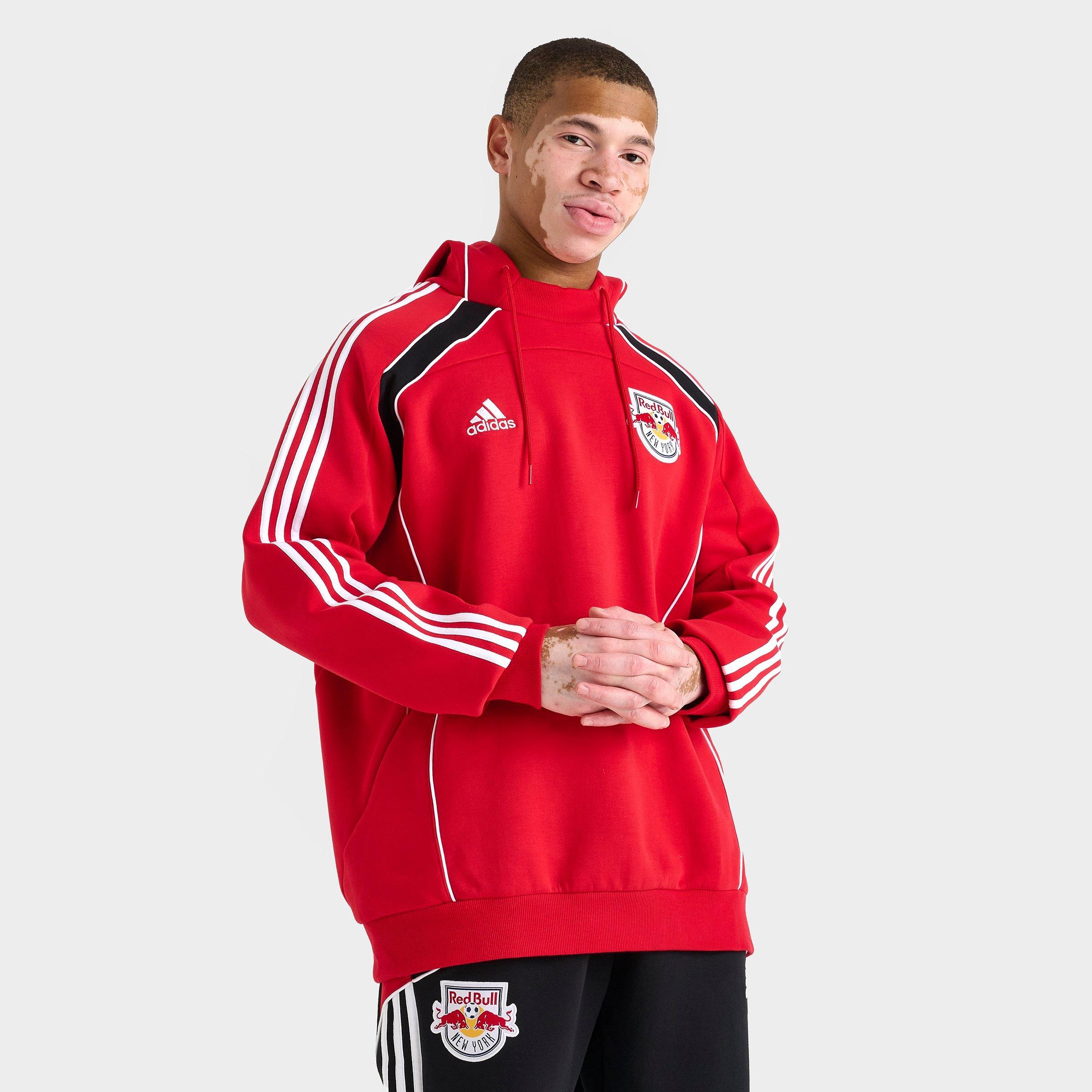 adidas Men's New York Red Bulls MLS Travel Hoodie in Team College Red Size: Medium