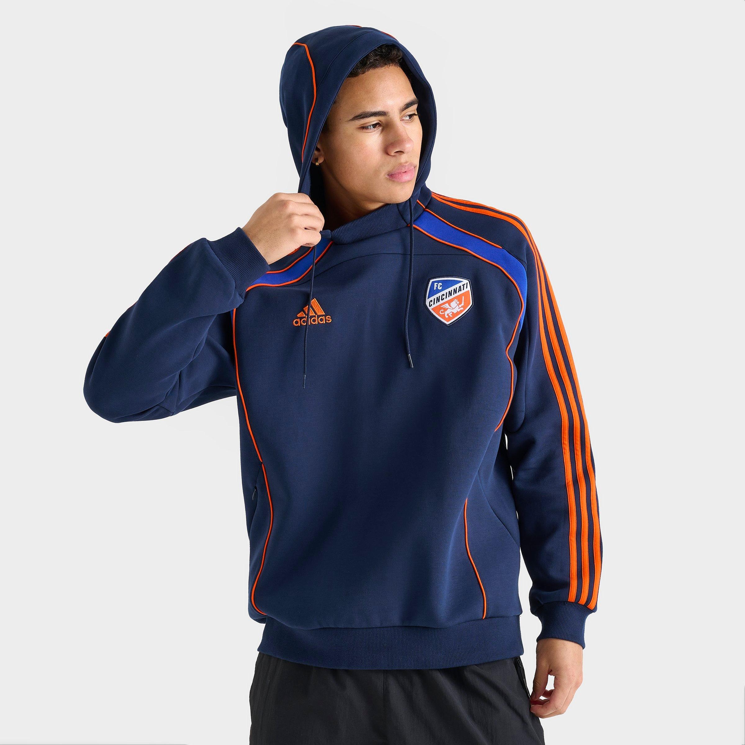 adidas Men's FC Cincinnati MLS Travel Hoodie in Collegiate Navy Size: Medium