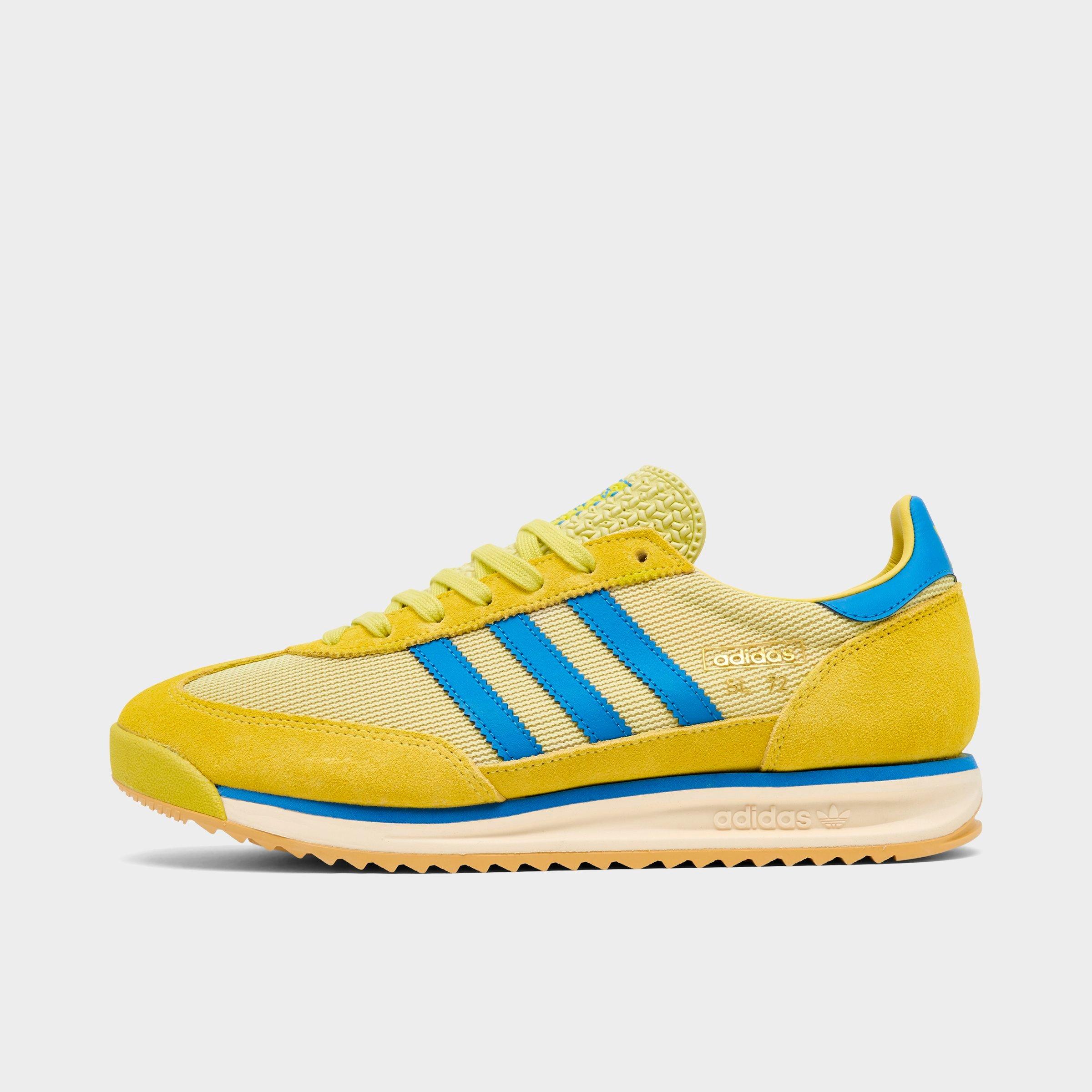 adidas Men's Originals SL 72 RS Casual Shoes in Pure Sulfur/Focus Blue/Powder Yellow Size: 7.5