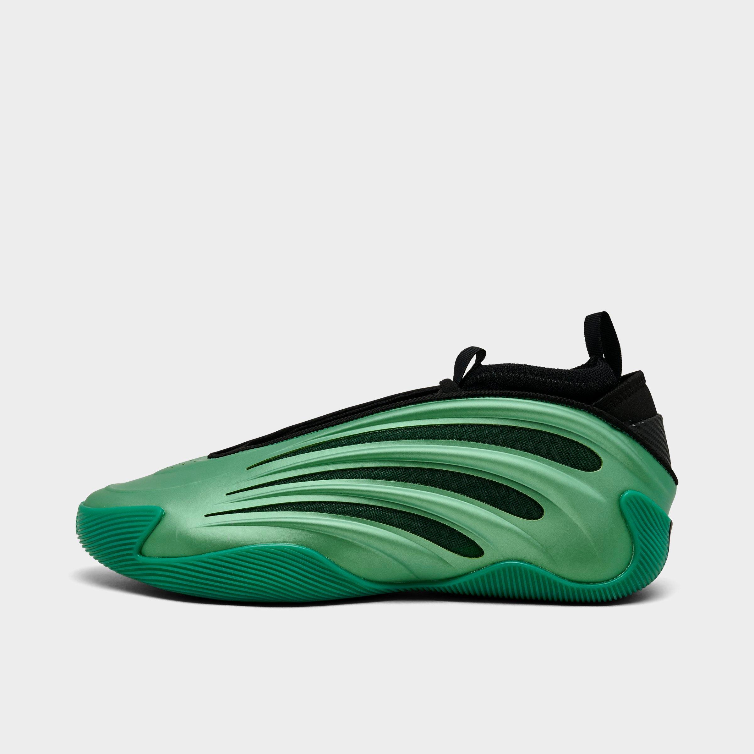 adidas Men's Harden Vol. 9 Basketball Shoes in Semi Court Green/Core Black/Screaming Green Size: 8.0