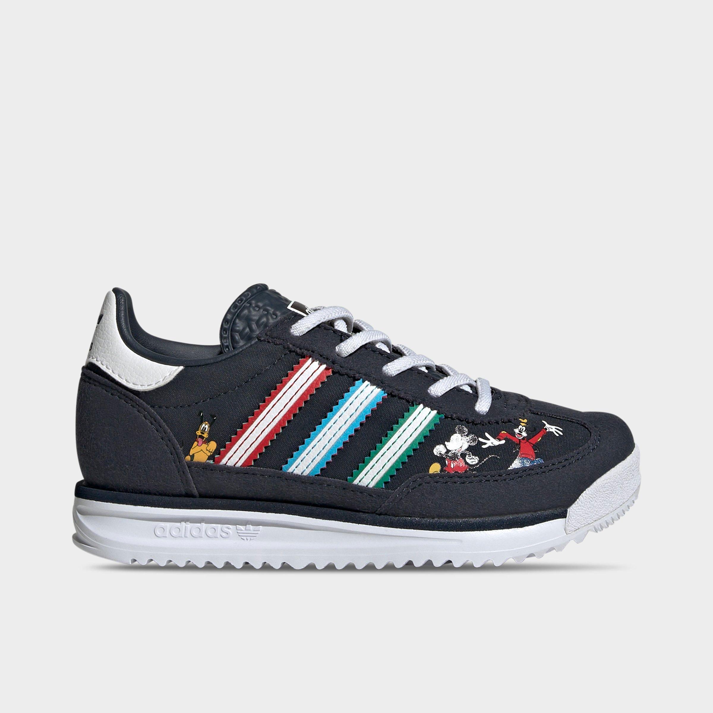adidas Little Kids Originals Stan Smith Comfort Closure Casual Shoes in Aurora Ink/Footwear White/Court Green Size: 13.0