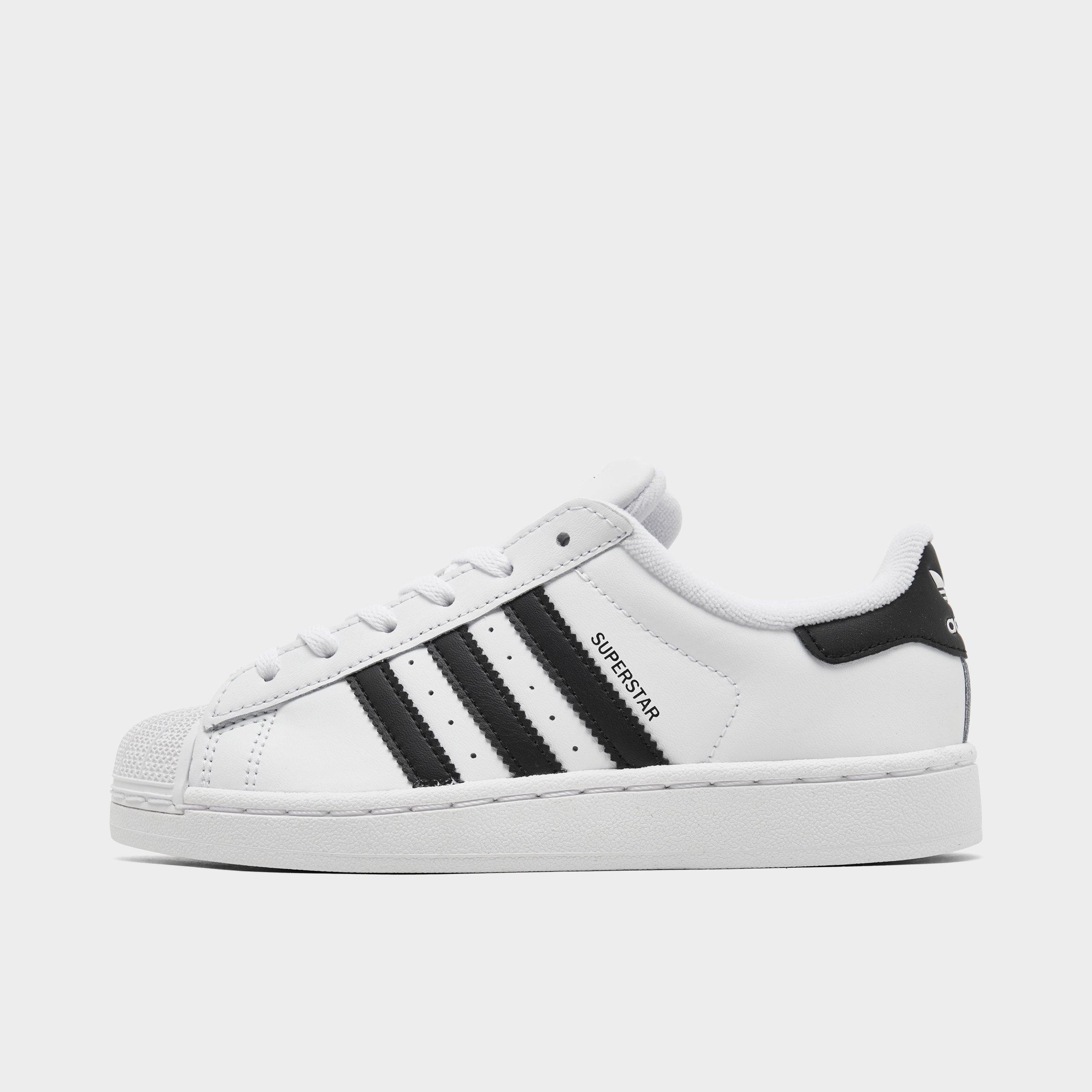 adidas Little Kids Originals Superstar II Casual Shoes in Cloud White/Core Black/Cloud White Size: 1