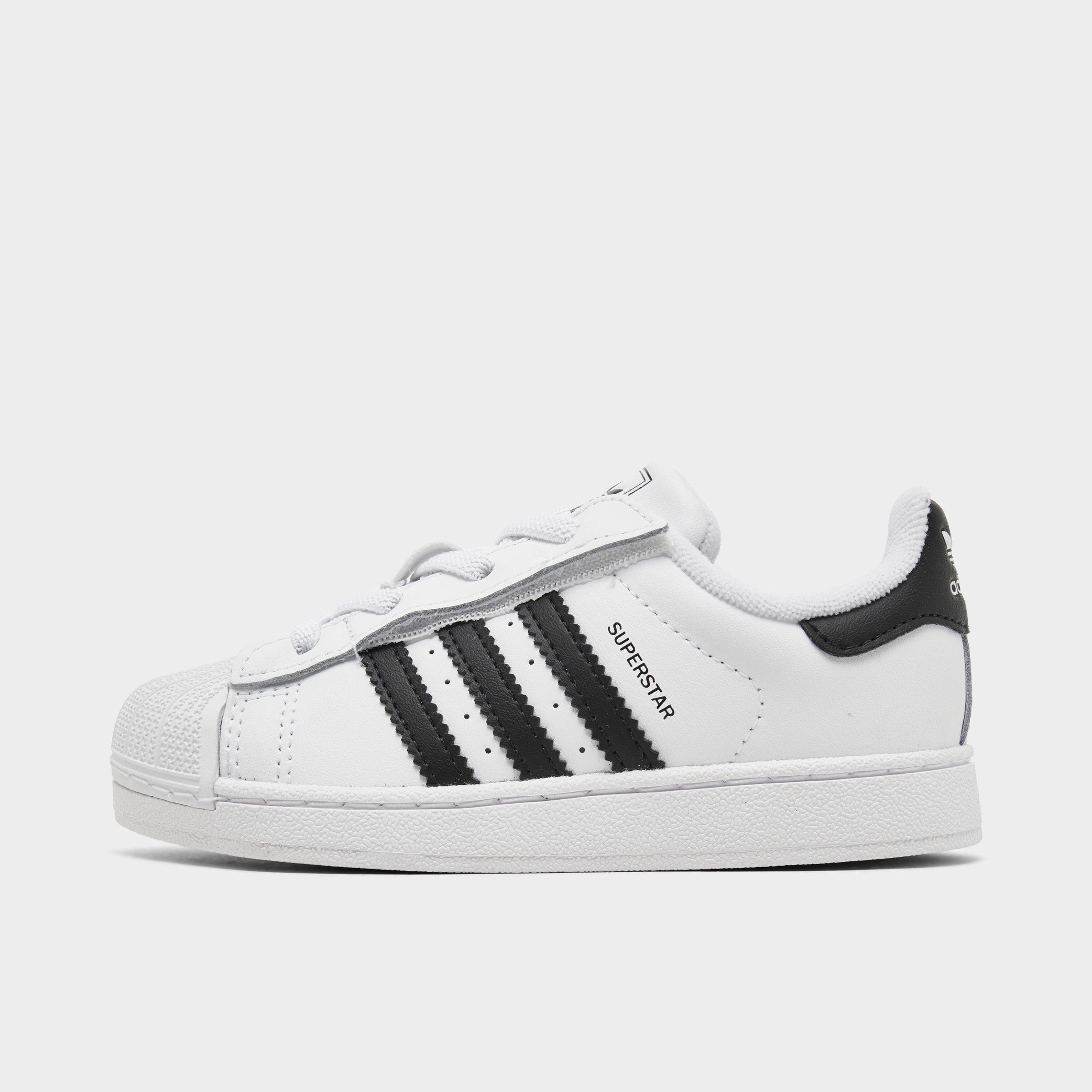 adidas Kids Toddler Originals Superstar II Stretch Lace Casual Shoes in Cloud White/Core Black/Cloud White Size: 4.0