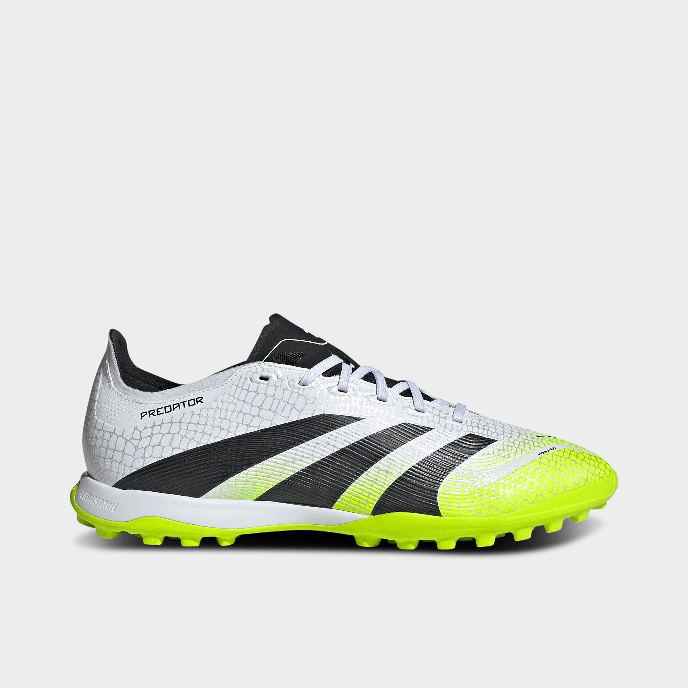 adidas Men's Predator League Turf Soccer Cleats in White/Black/Lucid Lemon Size: 9.5