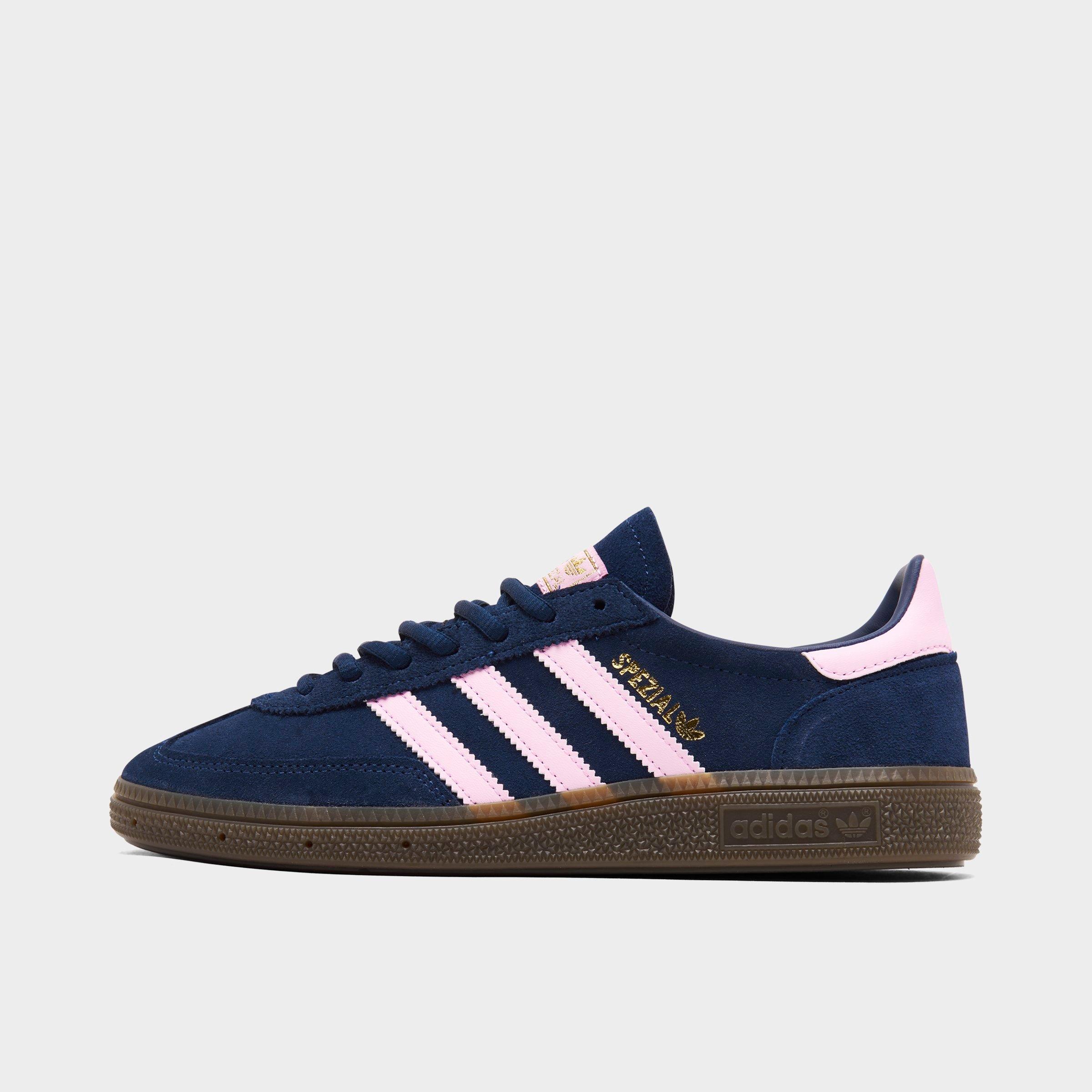 adidas Big Kids Originals Handball Spezial Casual Shoes in Night Indigo/Orchid Fusion/Gum 5 Size: 7.0