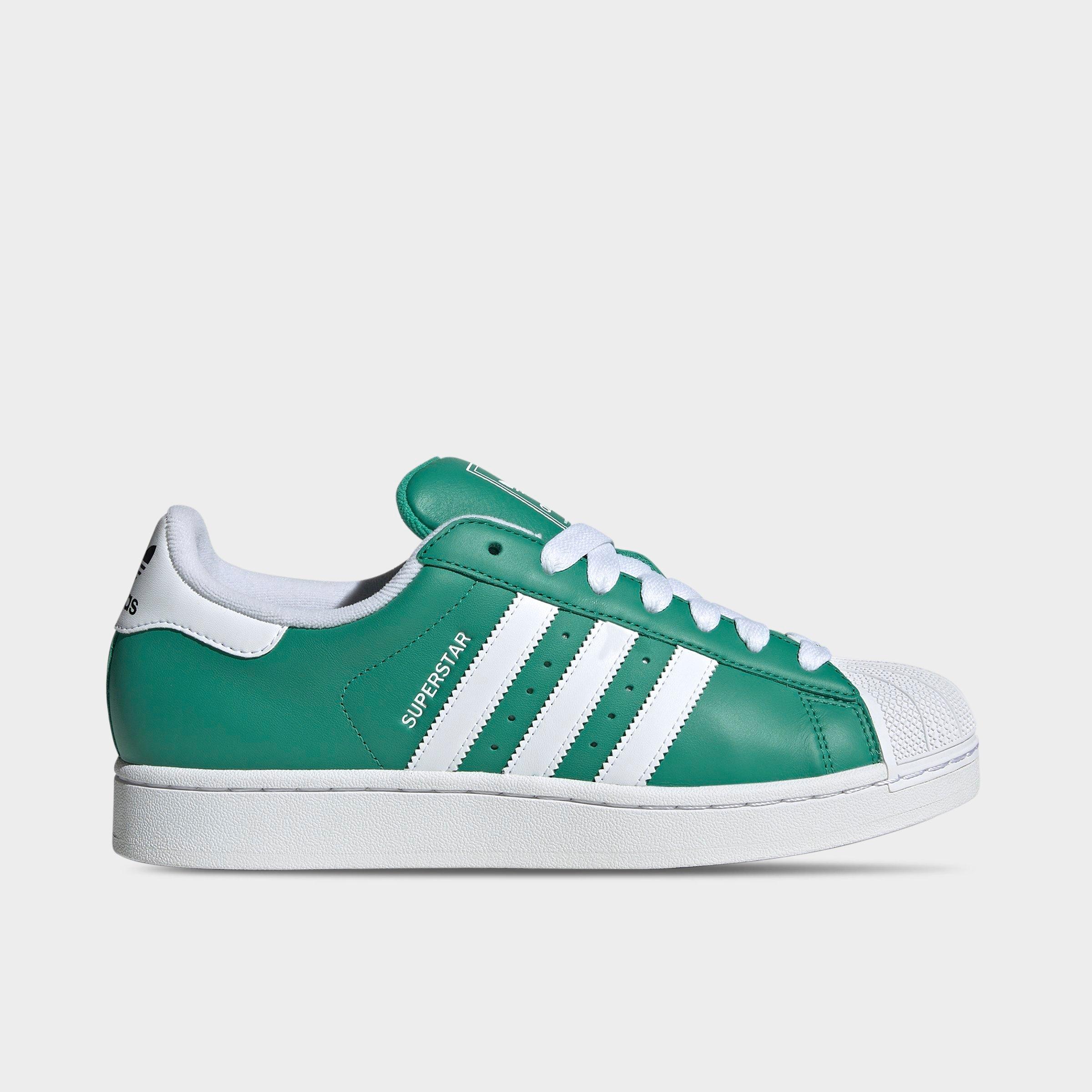 adidas Men's Originals Superstar II Casual Shoes in Semi Court Green/White/Black Size: 5.0