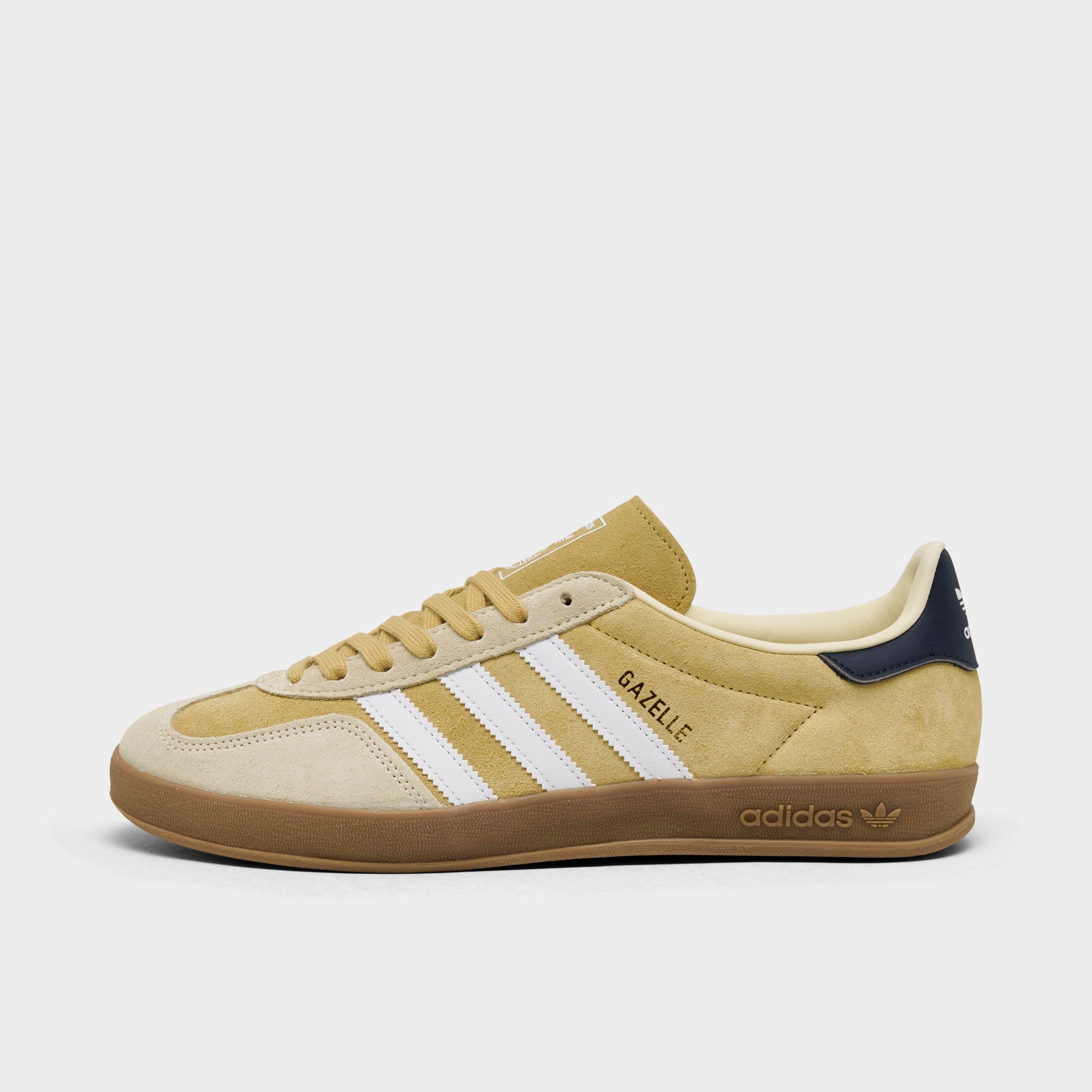 adidas Men's Originals Gazelle Indoor Casual Shoes in Oat/Cloud White/Shadow Navy Size: 8