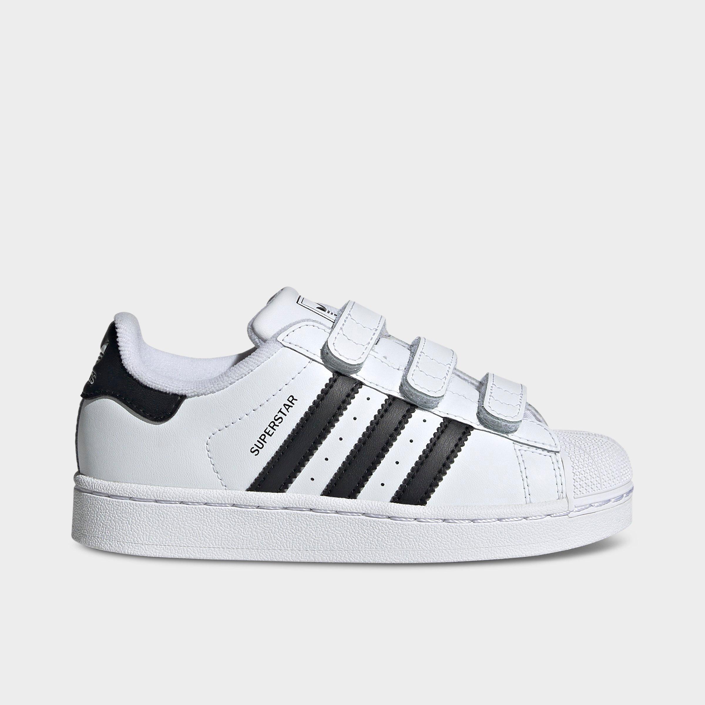 adidas Little Kids Originals Superstar II Comfort Closure Casual Shoes in White/Black/White Size: 11
