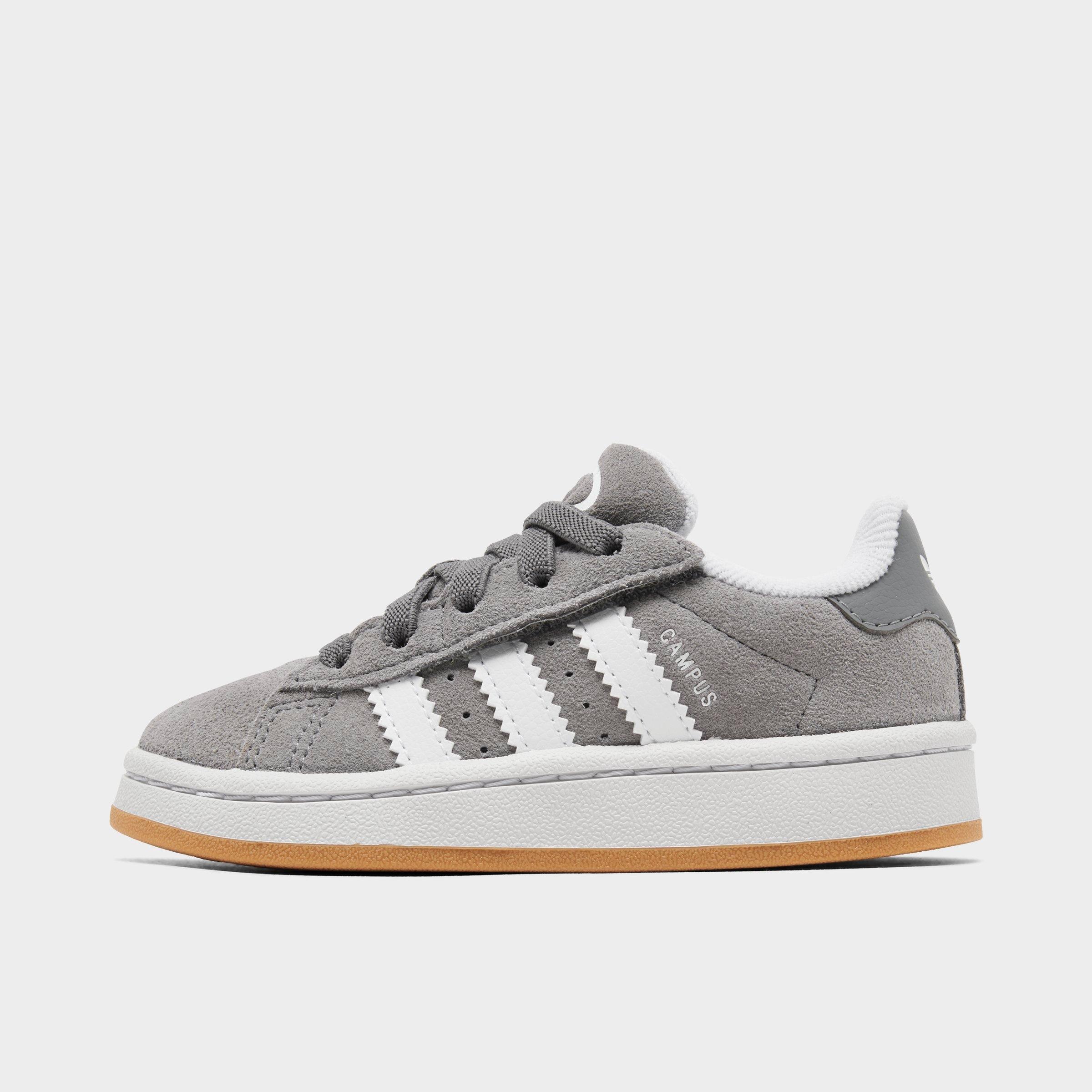 adidas Kids Toddler Originals Campus 00s Comfort Closure Stretch Lace Casual Shoes in Grey/White/Gum Size: 4