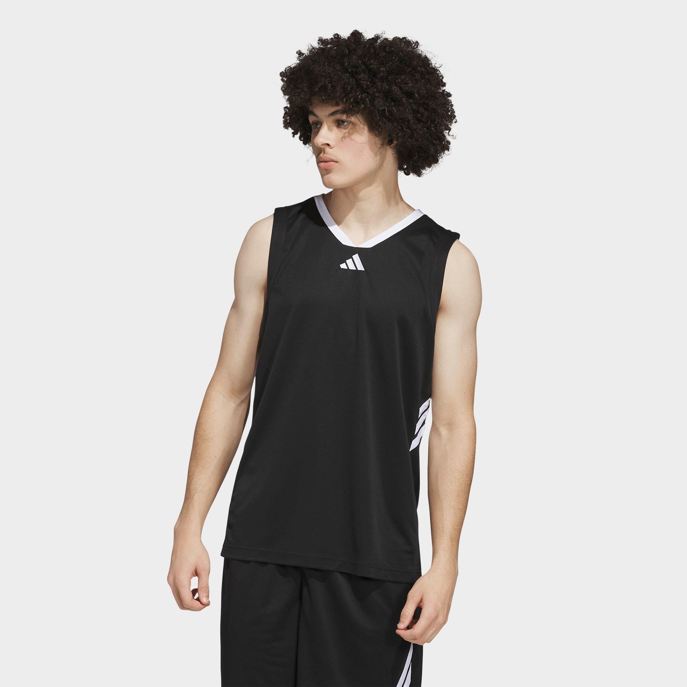 adidas Men's Basketball Legends Tank Top in Black/White Size: Medium