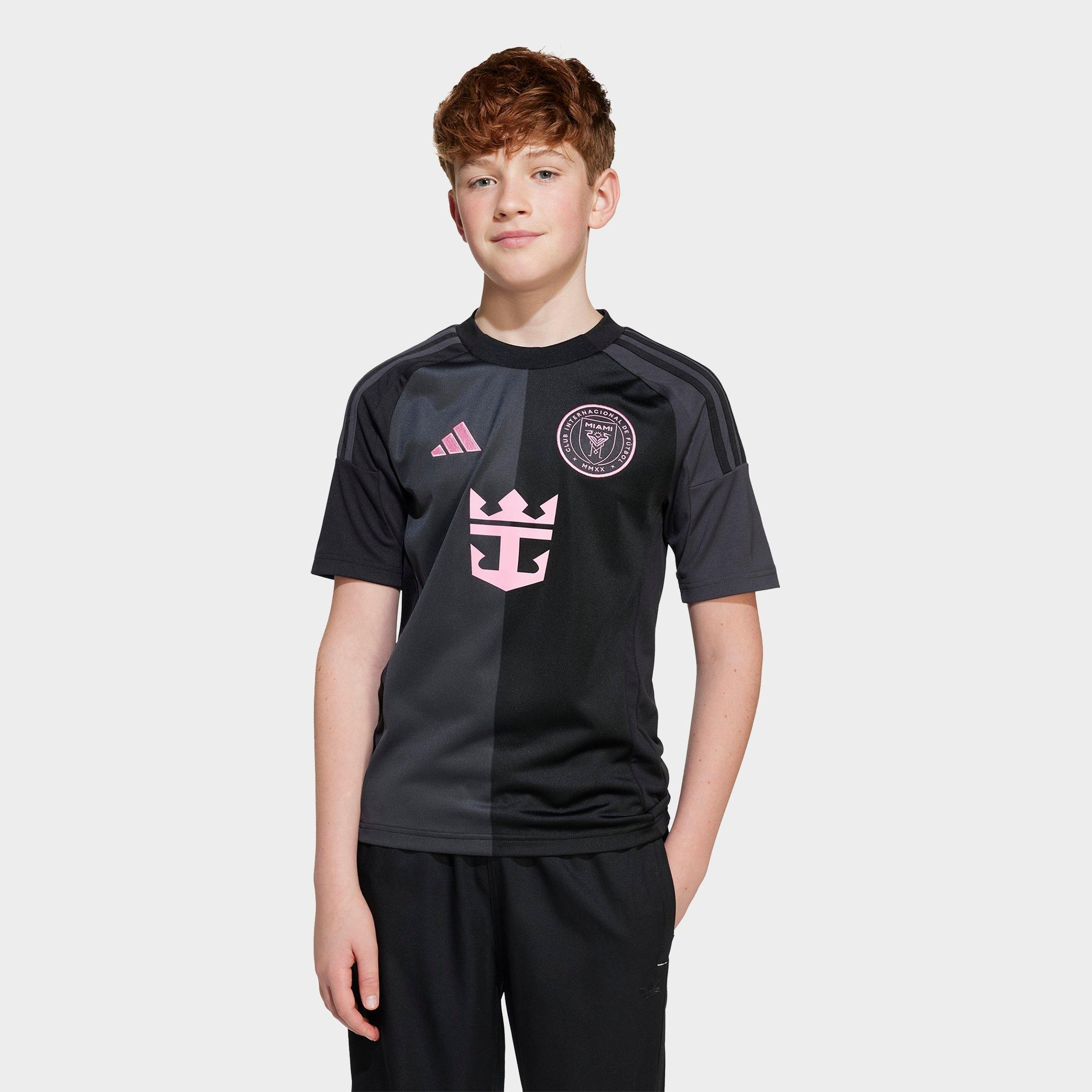 adidas Kids Inter Miami CF 25-26 Away Soccer Jersey in Black Size: XS