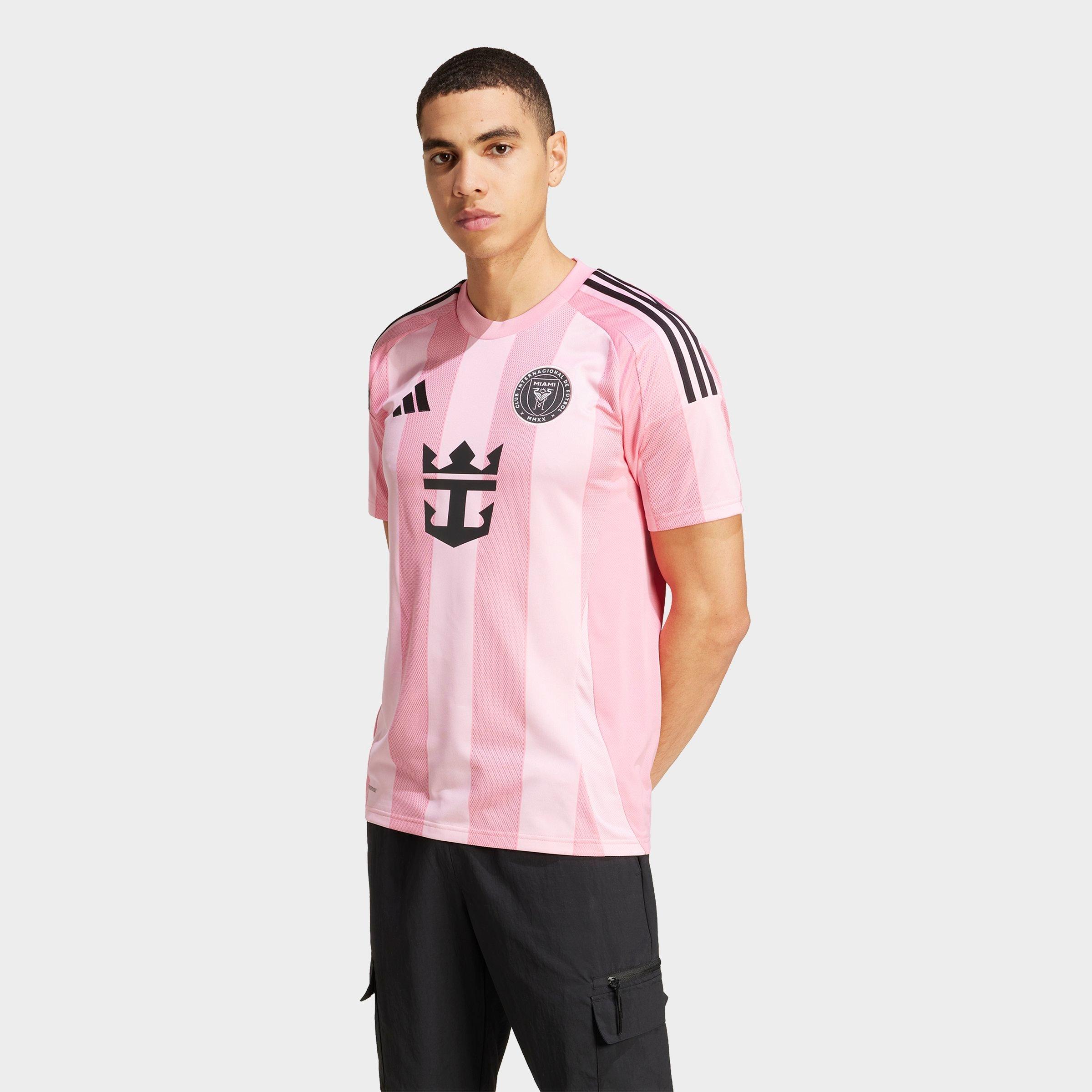 adidas Men's Inter Miami CF MLS 25-26 Away Soccer Jersey in Easy Pink Size: Small