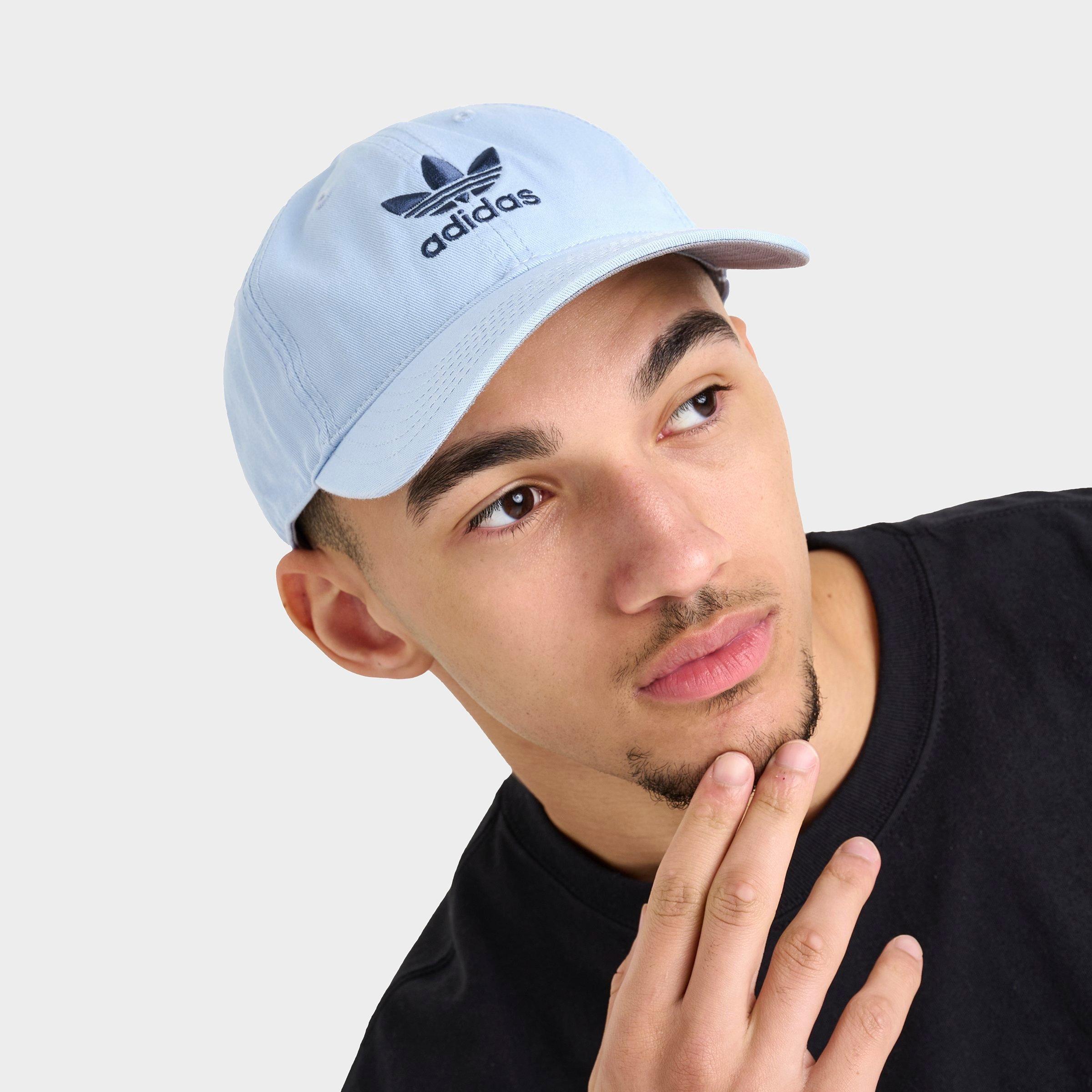 adidas Originals Relaxed Strapback Hat in Clear Blue/Night Indigo