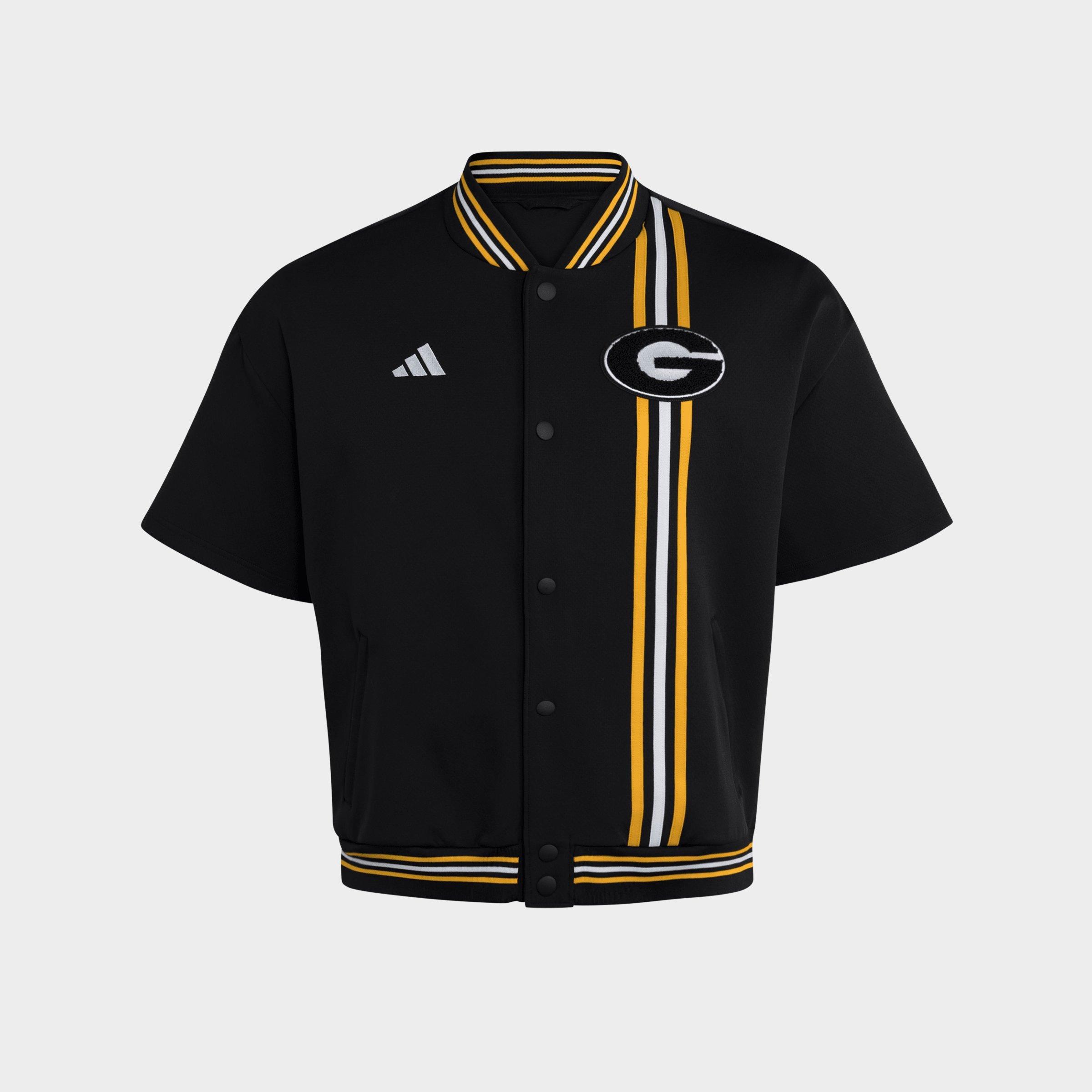 adidas Men's Grambling State Tigers Basketball Warm-Up Top in Black/White Size: Small