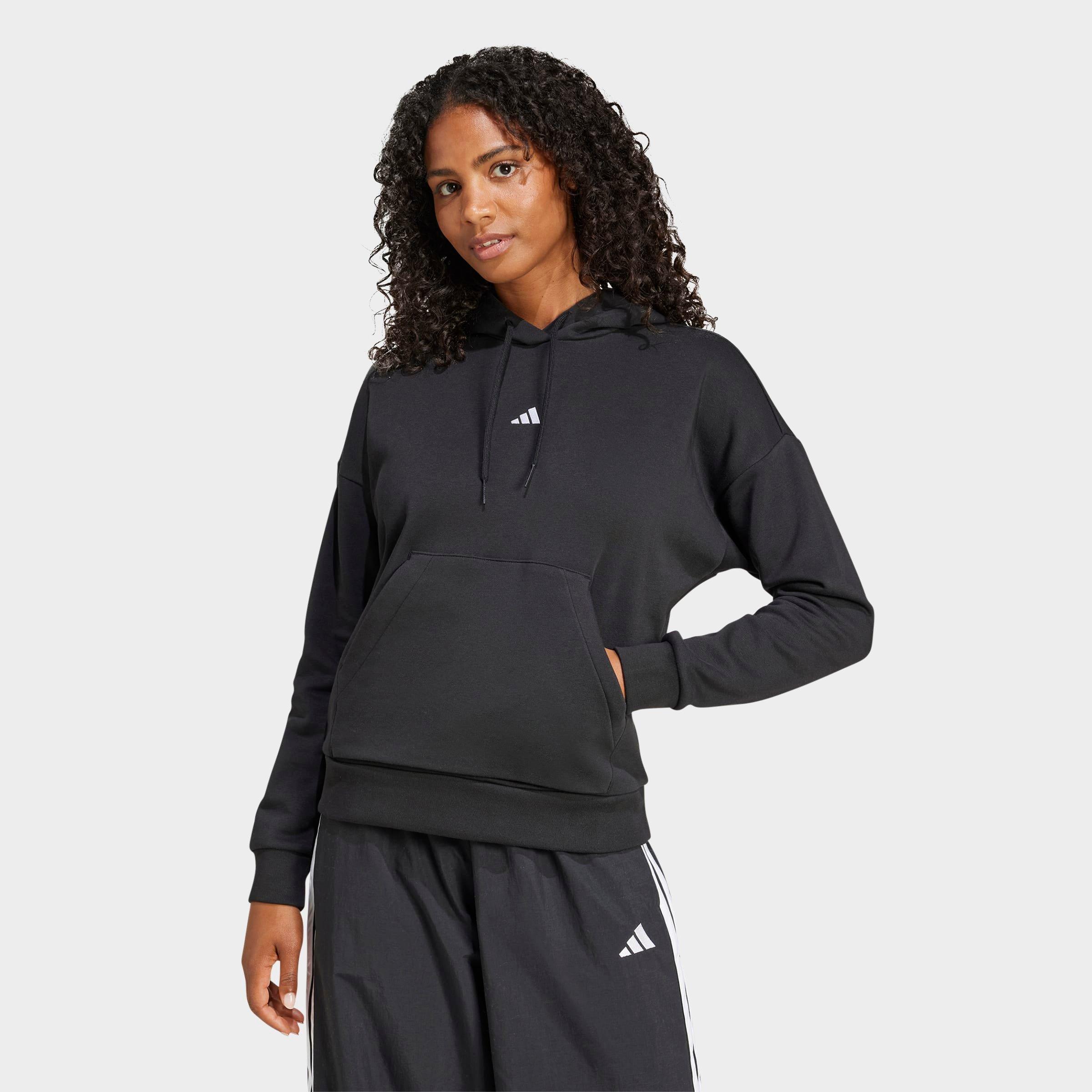 adidas Women's Sportswear Essentials Small Logo Feel Cozy Hoodie in Black/White