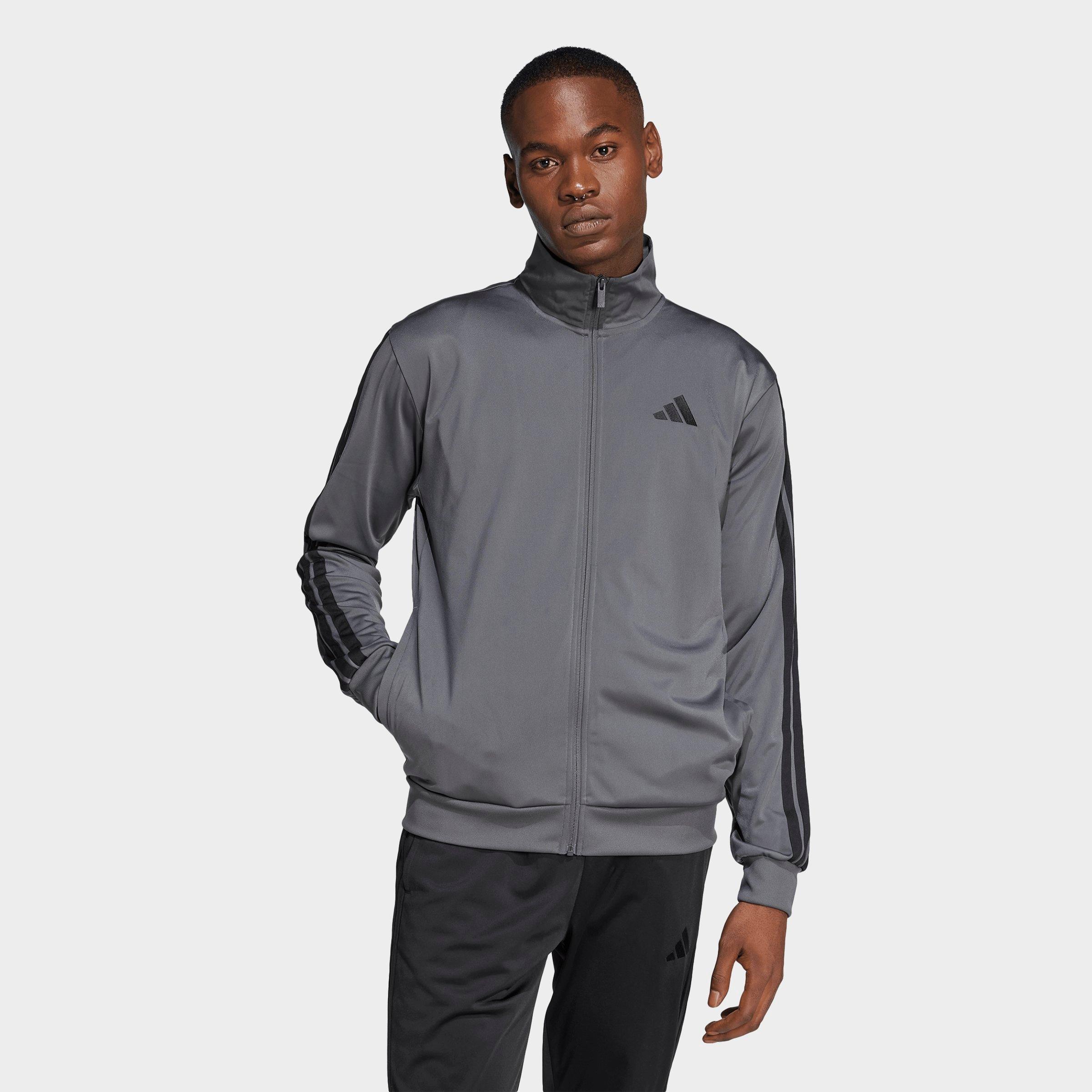 adidas Men's Dayready Track Jacket in Grey Size: Medium