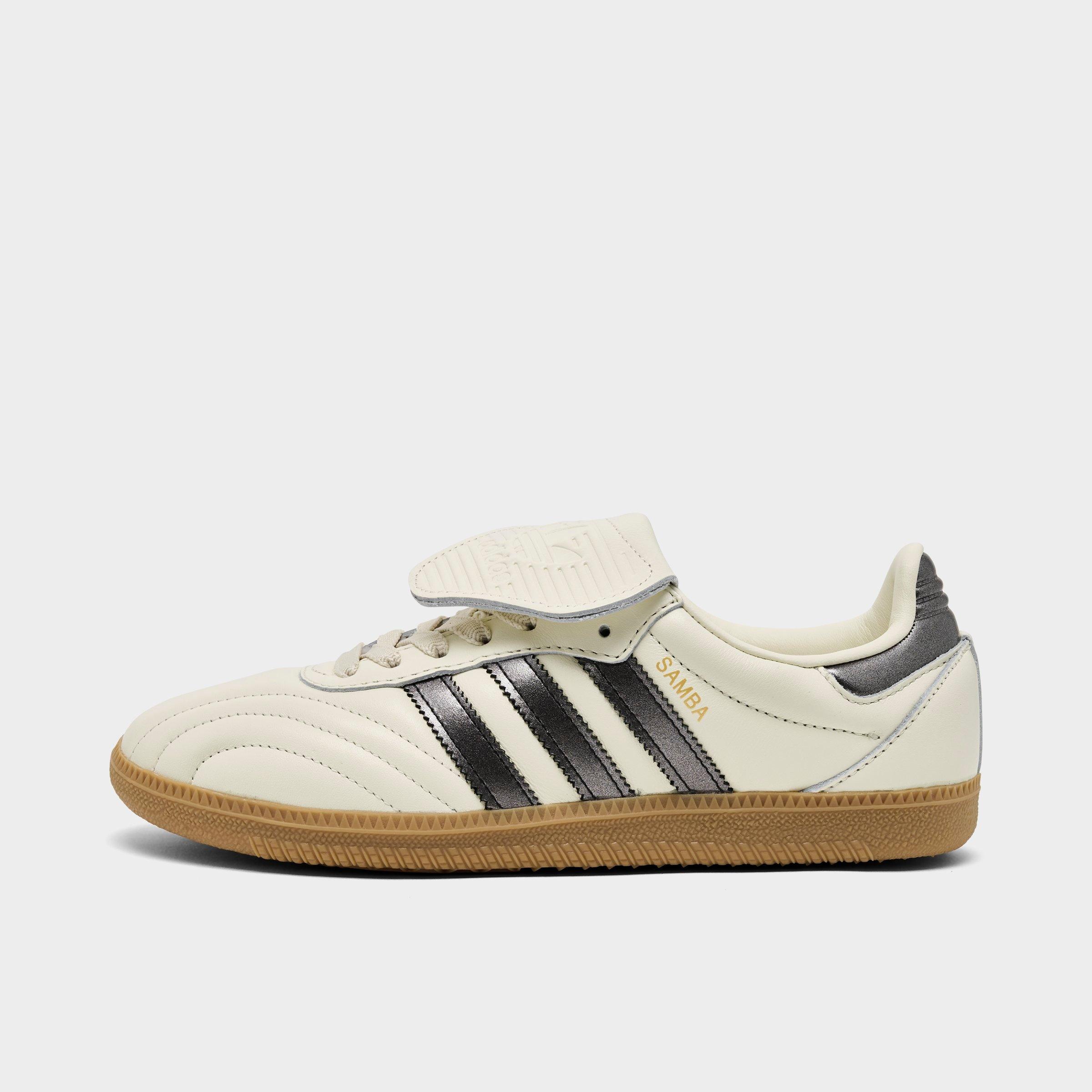 adidas Women's Originals Samba Long Tongue Casual Shoes in Cream White/Core Black/Gum Size: 5