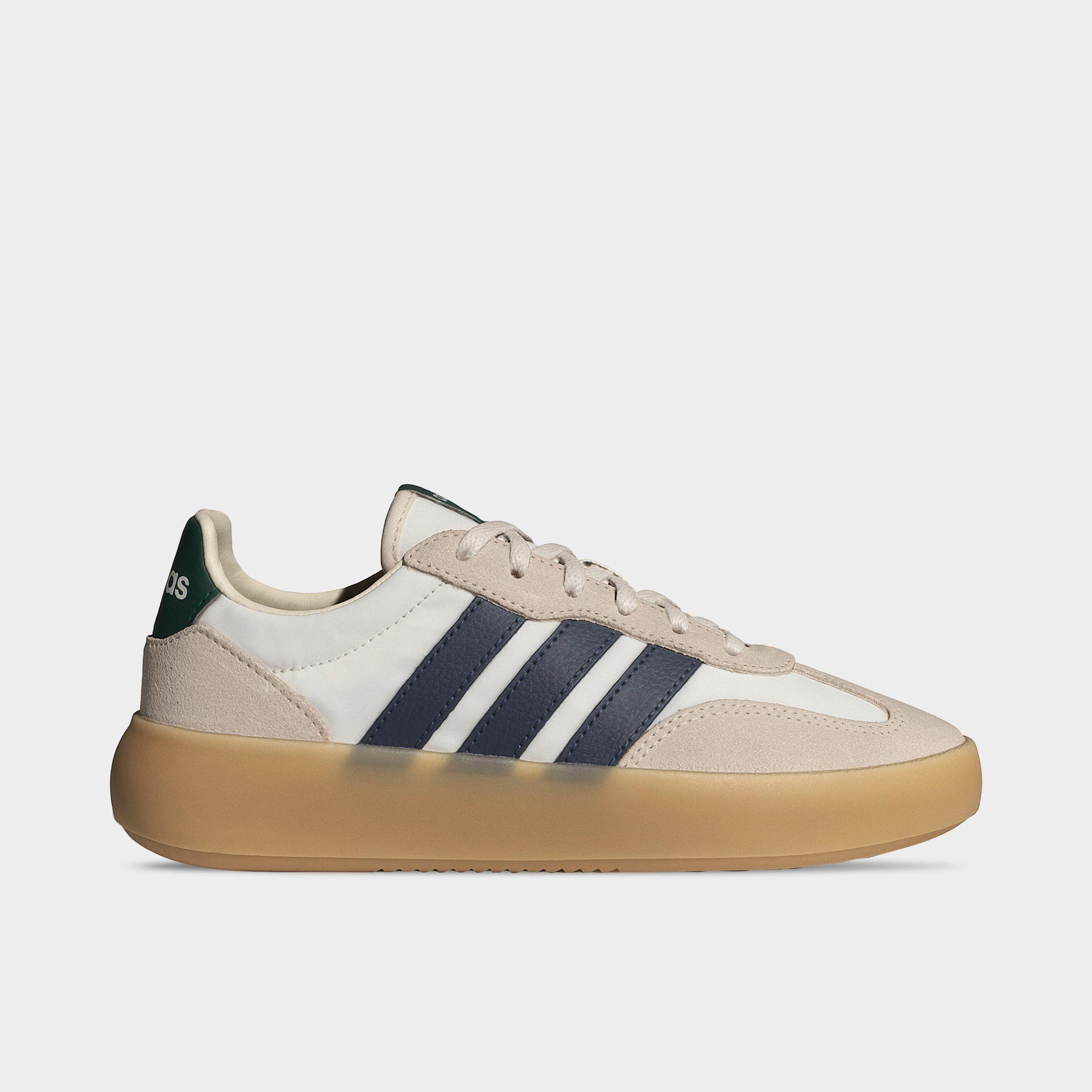 adidas Big Kids Barreda Decode Casual Shoes in Off White/Collegiate Navy/Collegiate Green Size: 6.5