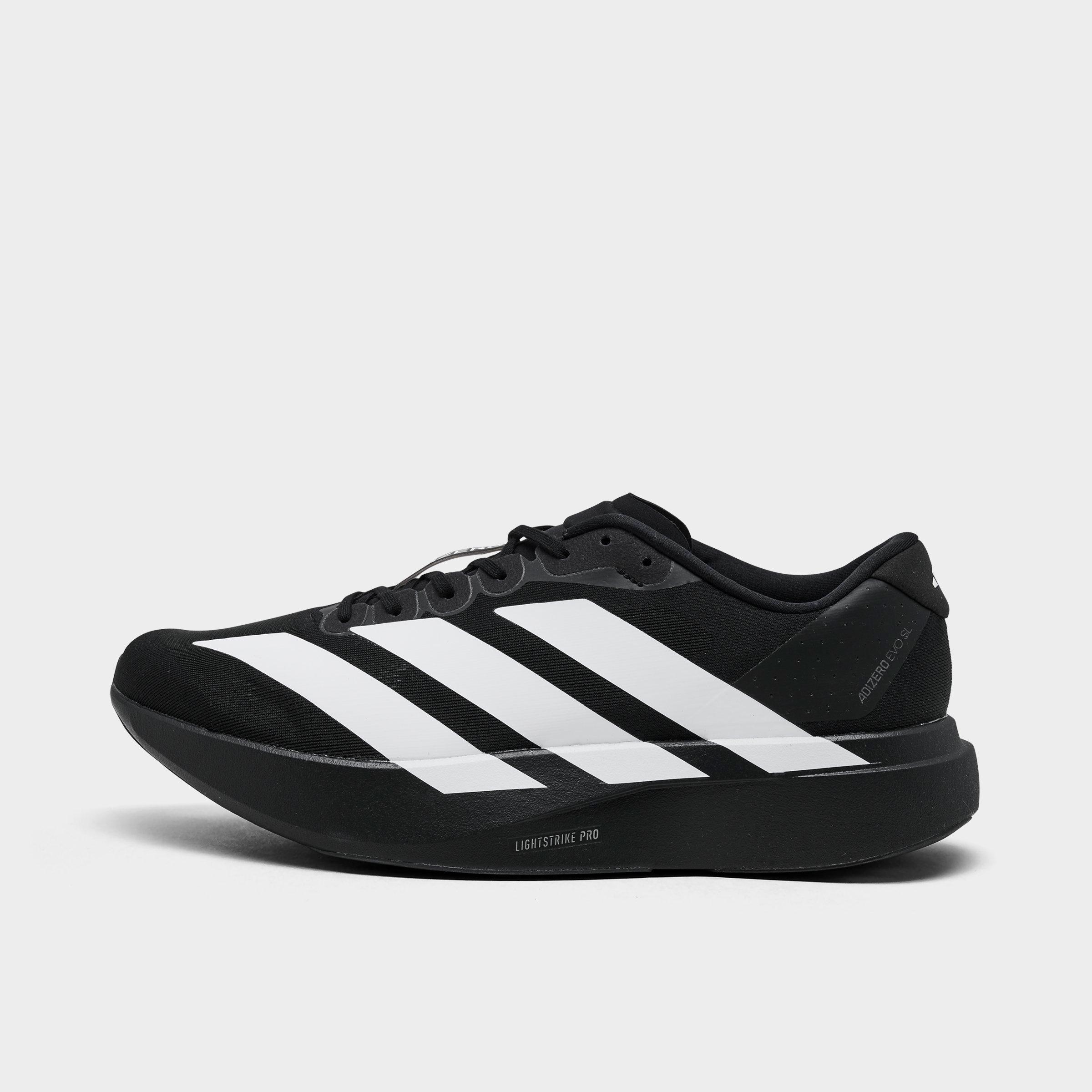 adidas Men's adiZero EVO SL Running Shoes in Black/White/Black Size: 7.5