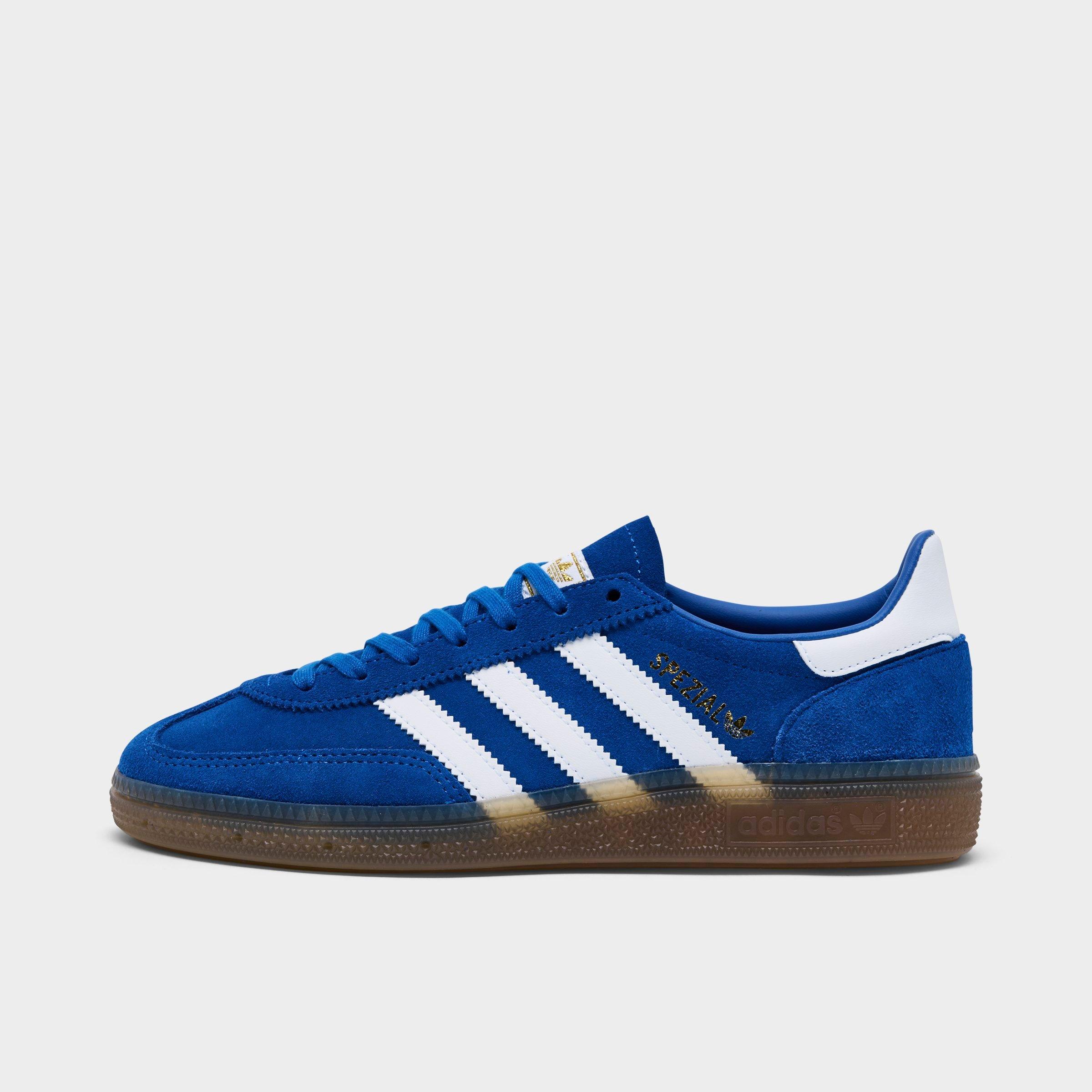 adidas Big Kids Originals Handball Spezial Casual Shoes in Team Royal Blue/White/Gold Metallic Size: 3.5