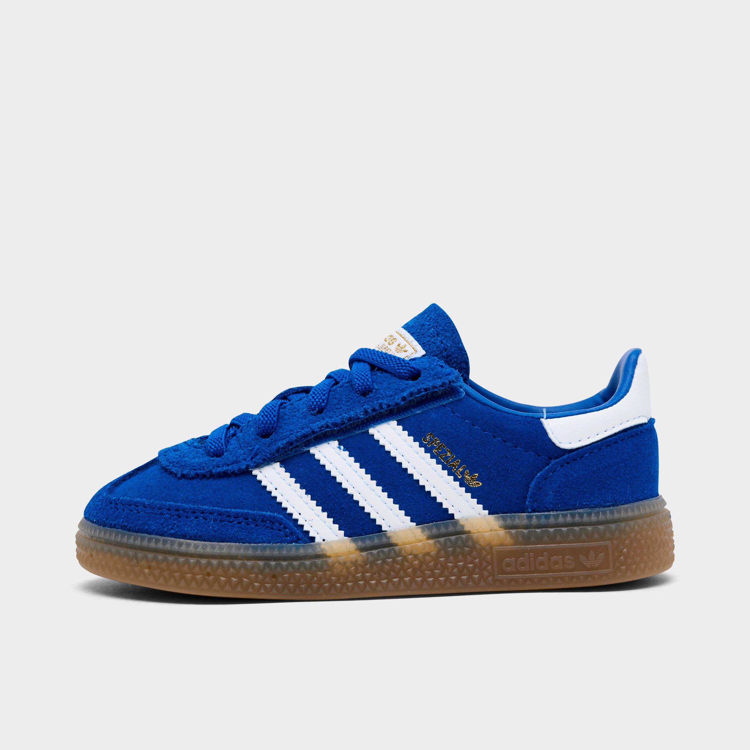 adidas Kids Toddler Originals Handball Spezial Comfort Closure Stretch Lace Casual Shoes in Team Royal Blue/Seattle Hockey/Gum Size: 4.0