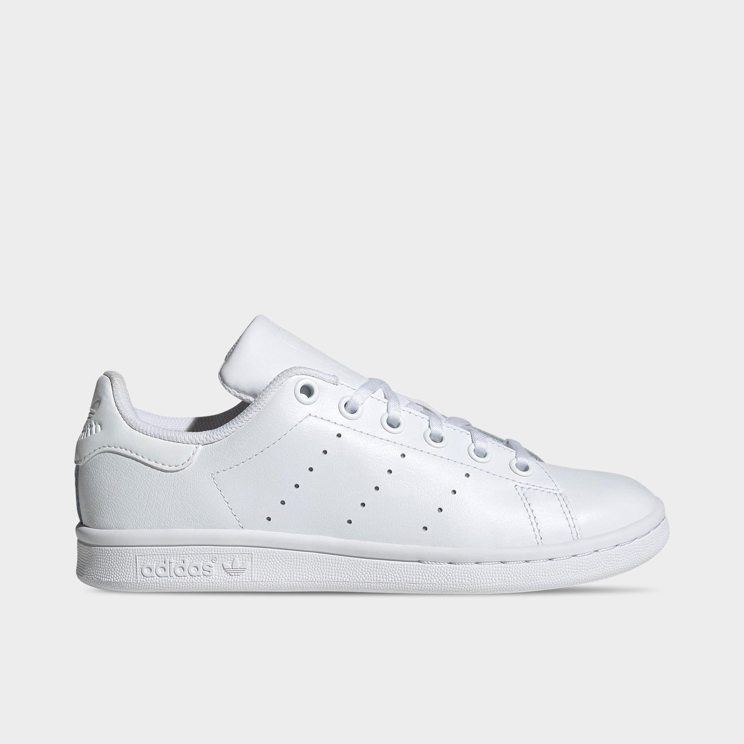 adidas Big Kids Originals Stan Smith Casual Shoes in White/White Size: 5.0