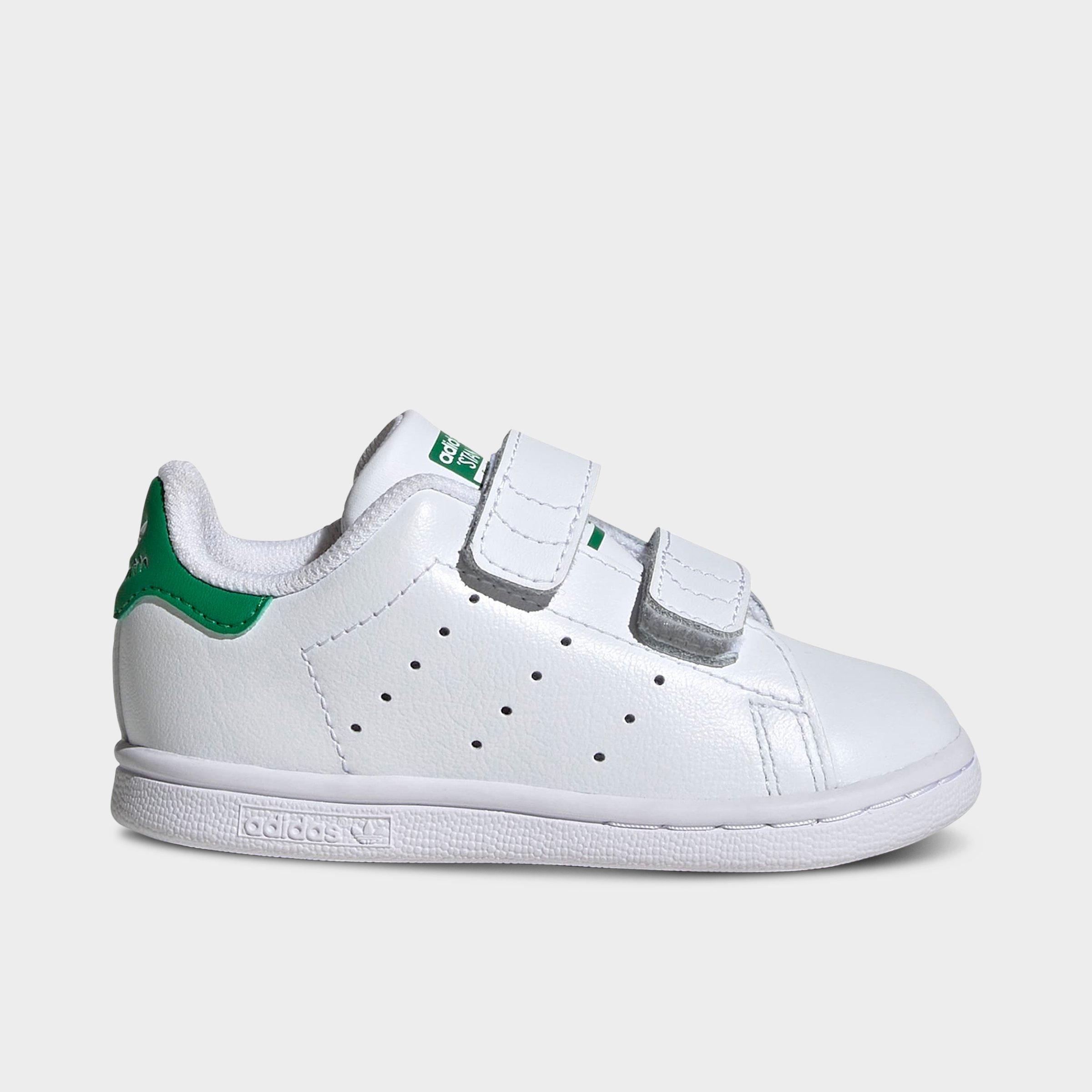 adidas Kids Toddler Originals Stan Smith Comfort Closure Casual Shoes in White/Green Size: 4.0