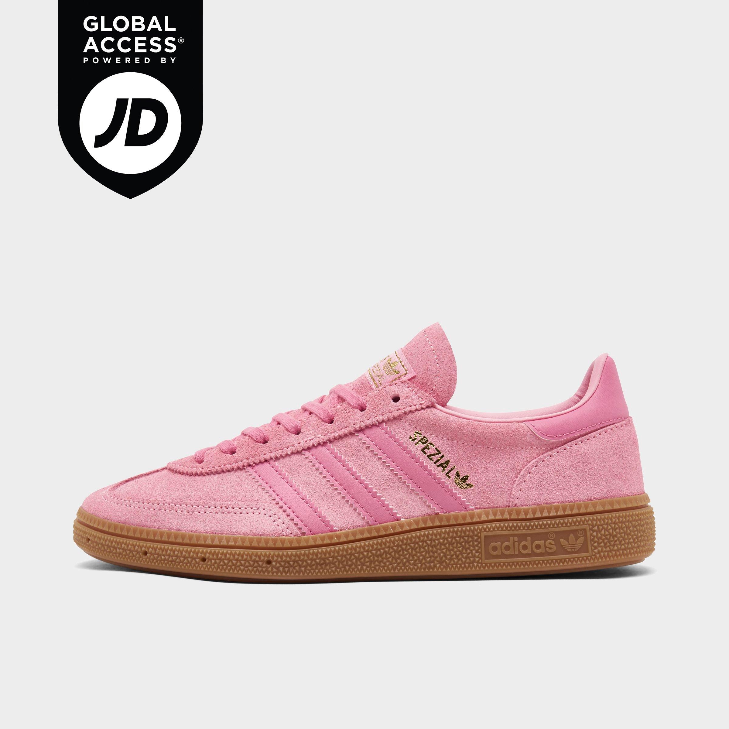 adidas Big Kids Originals Handball Spezial Casual Shoes in Glow Pink/Rose Tone/Gum 3 Size: 5.0