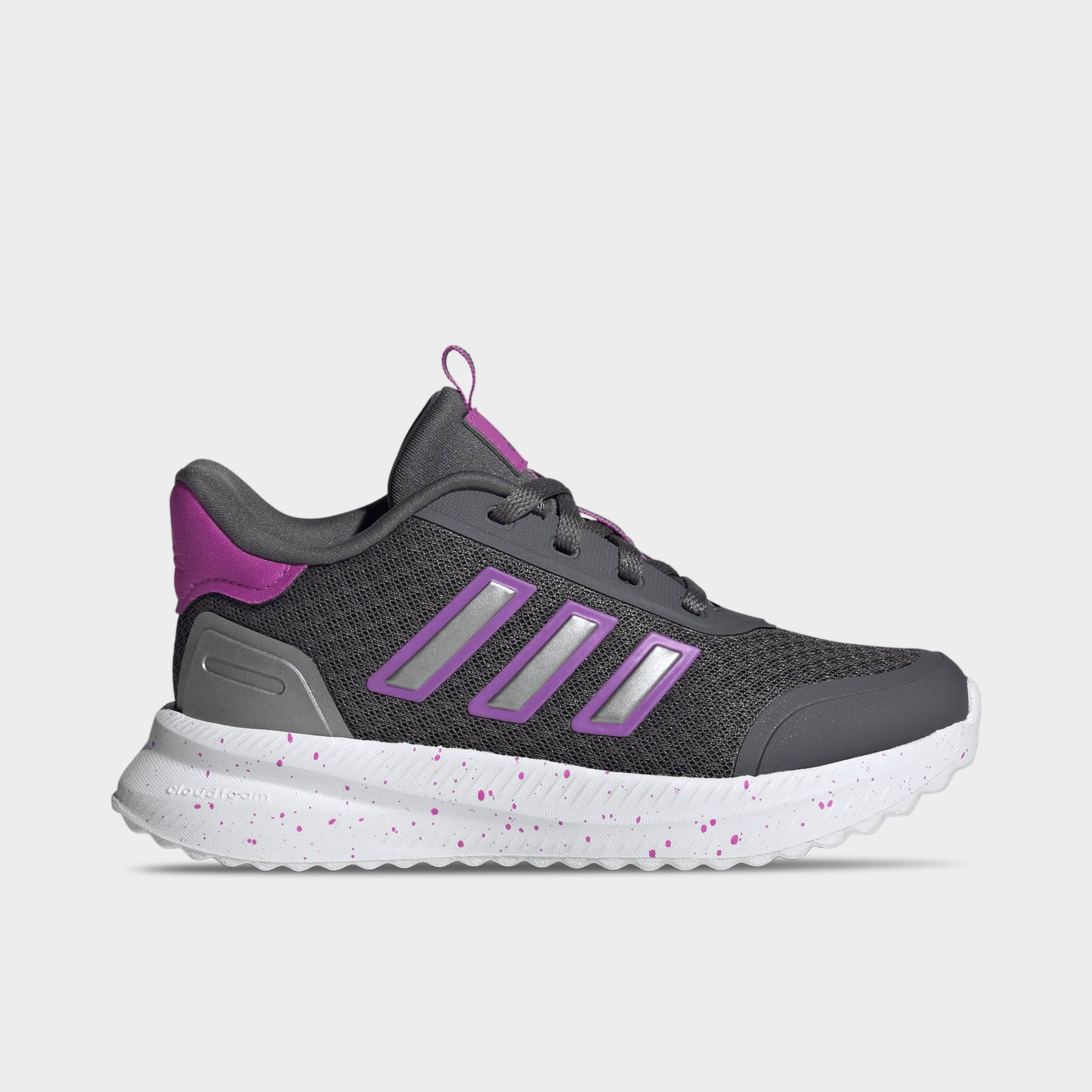 adidas Girls Big Kids X_PLRPATH Casual Shoes in Grey Five/Purple Burst/Iron Metallic Size: 7.0