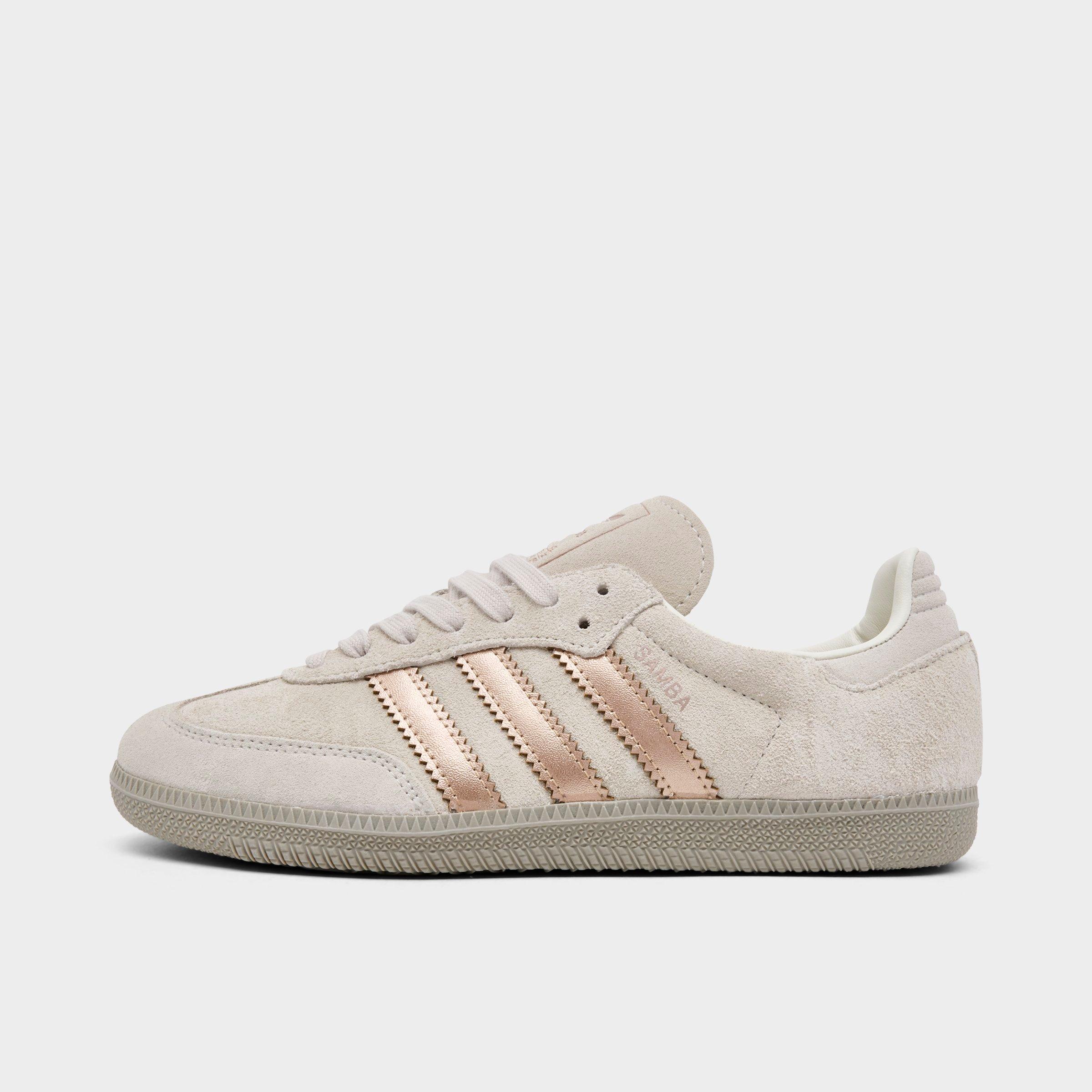 adidas Women's Originals Samba OG LE Casual Shoes in Off White/Copper Metallic Size: 5.5