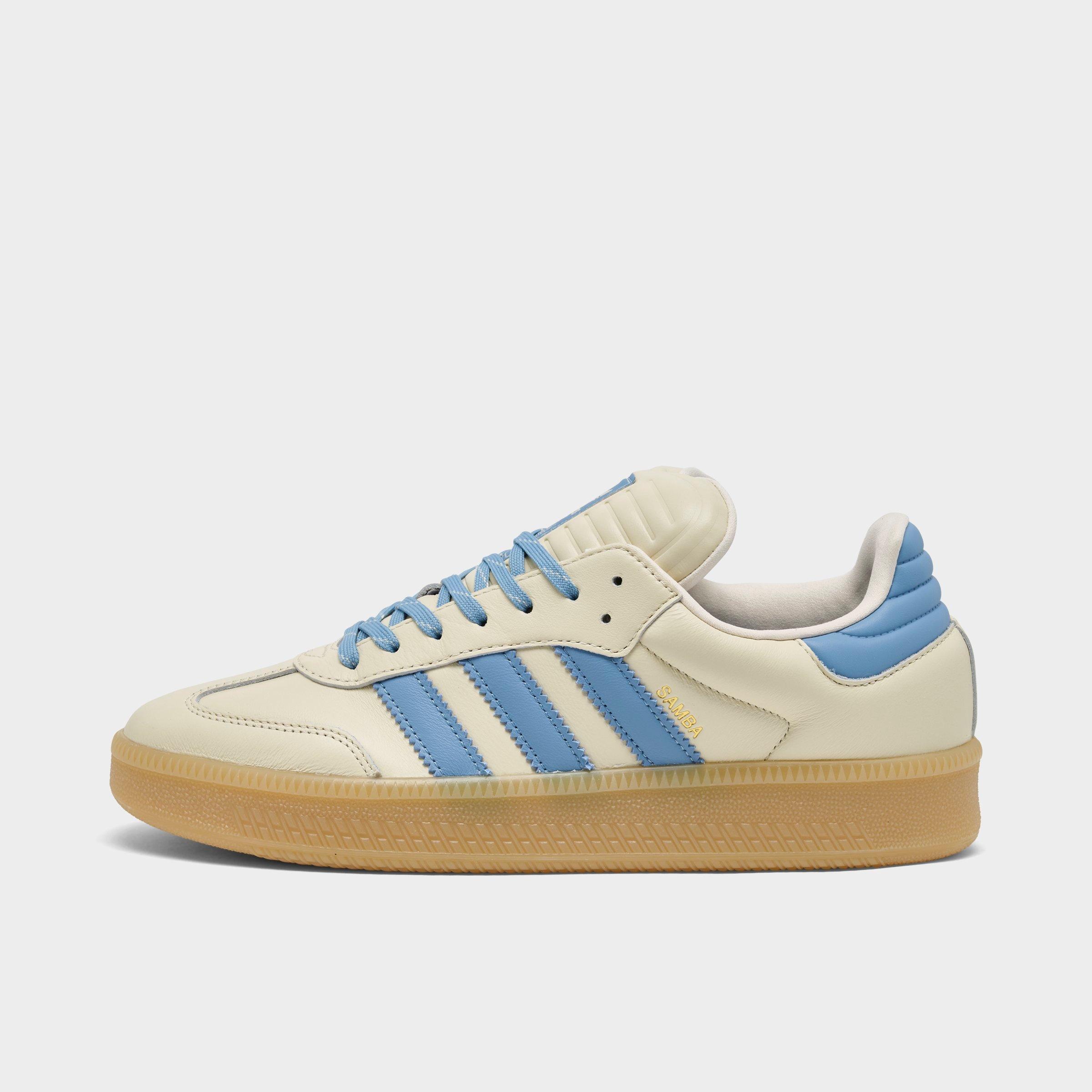 adidas Men's Originals Samba XLG Casual Shoes in Wonder White/Ash Blue/Gum Size: 7.5