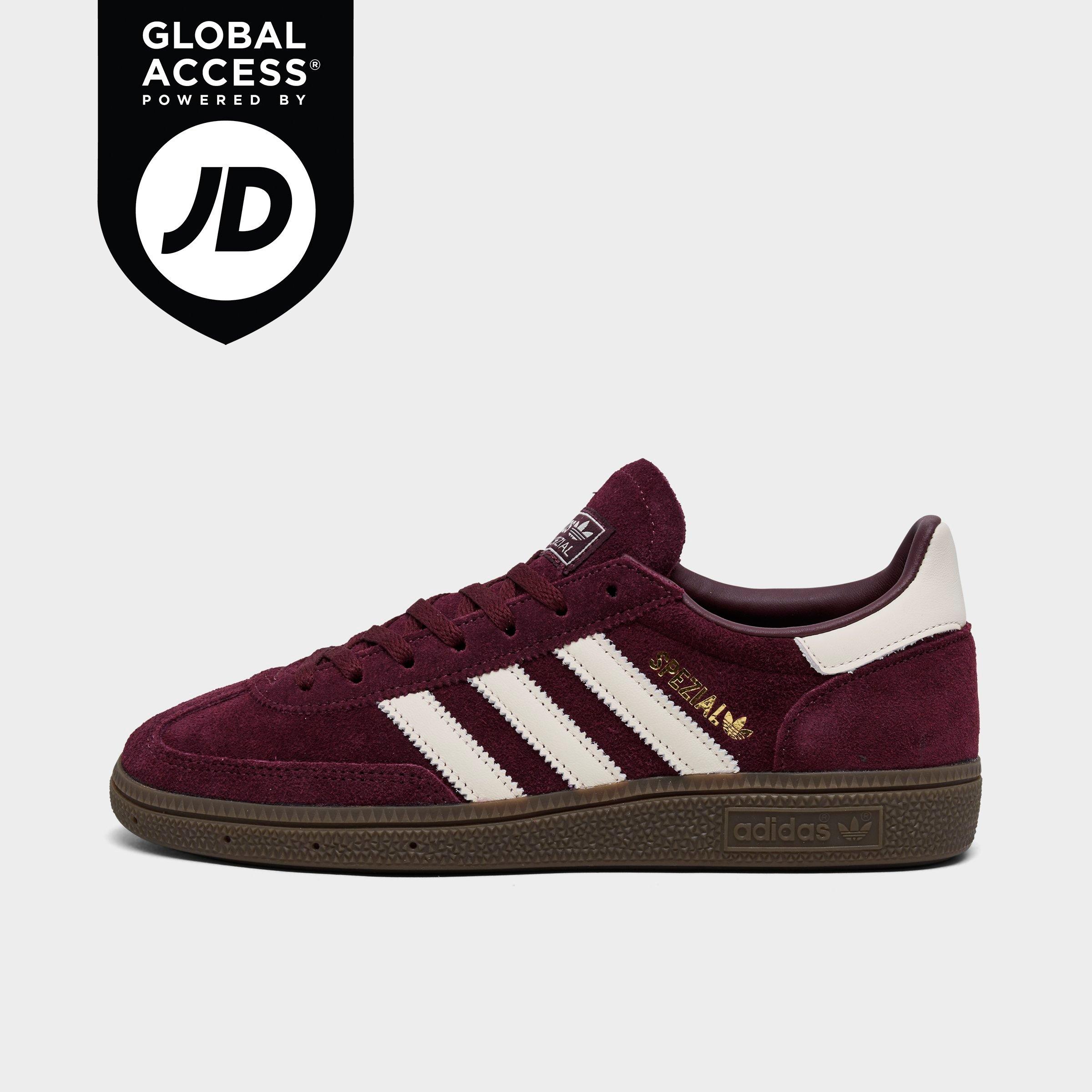 adidas Women's Originals Handball Spezial Casual Shoes in Maroon/Off White Size: 6.5