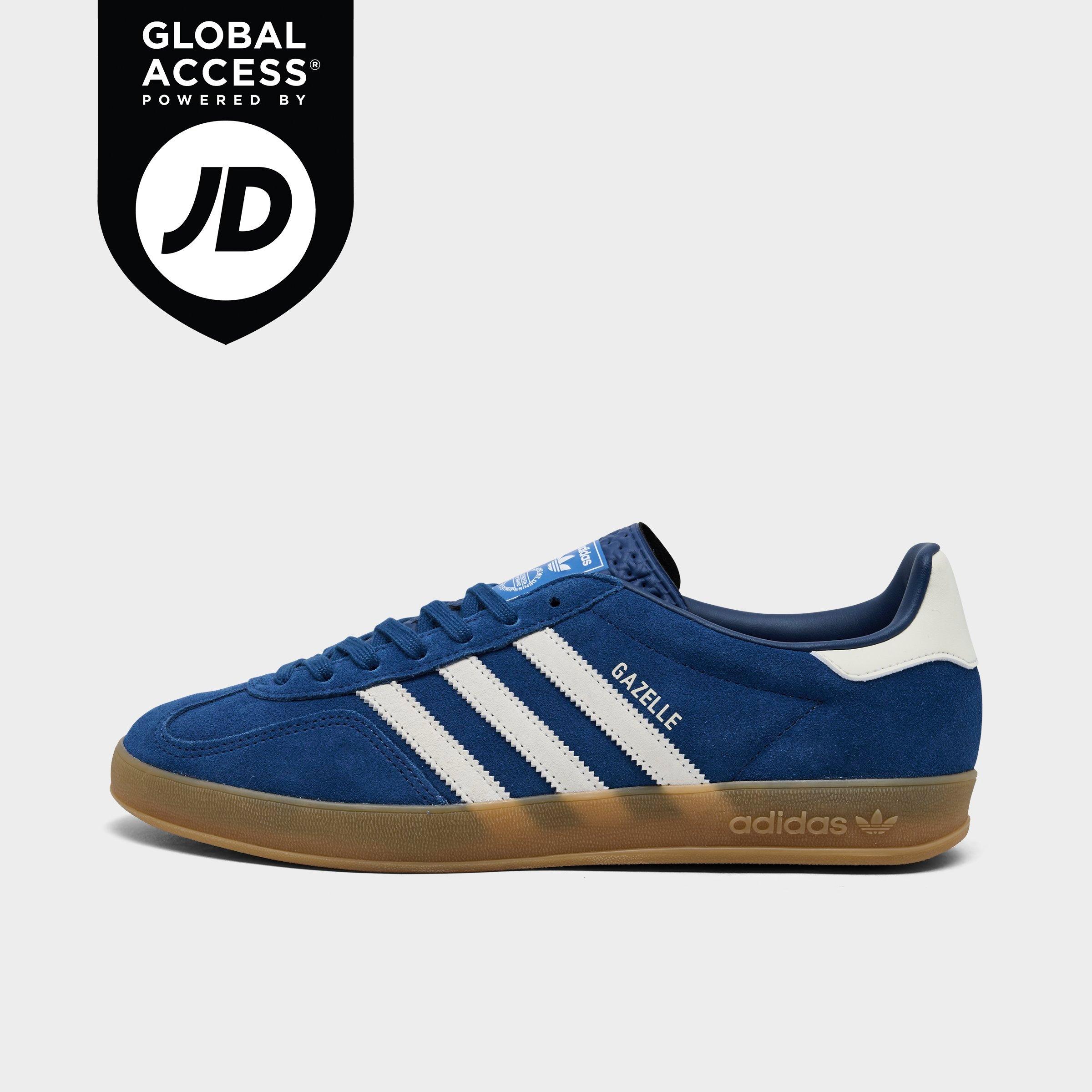 adidas Men's Originals Gazelle Indoor Casual Shoes in Mystery Blue/Cream White/Gum Size: 7.5