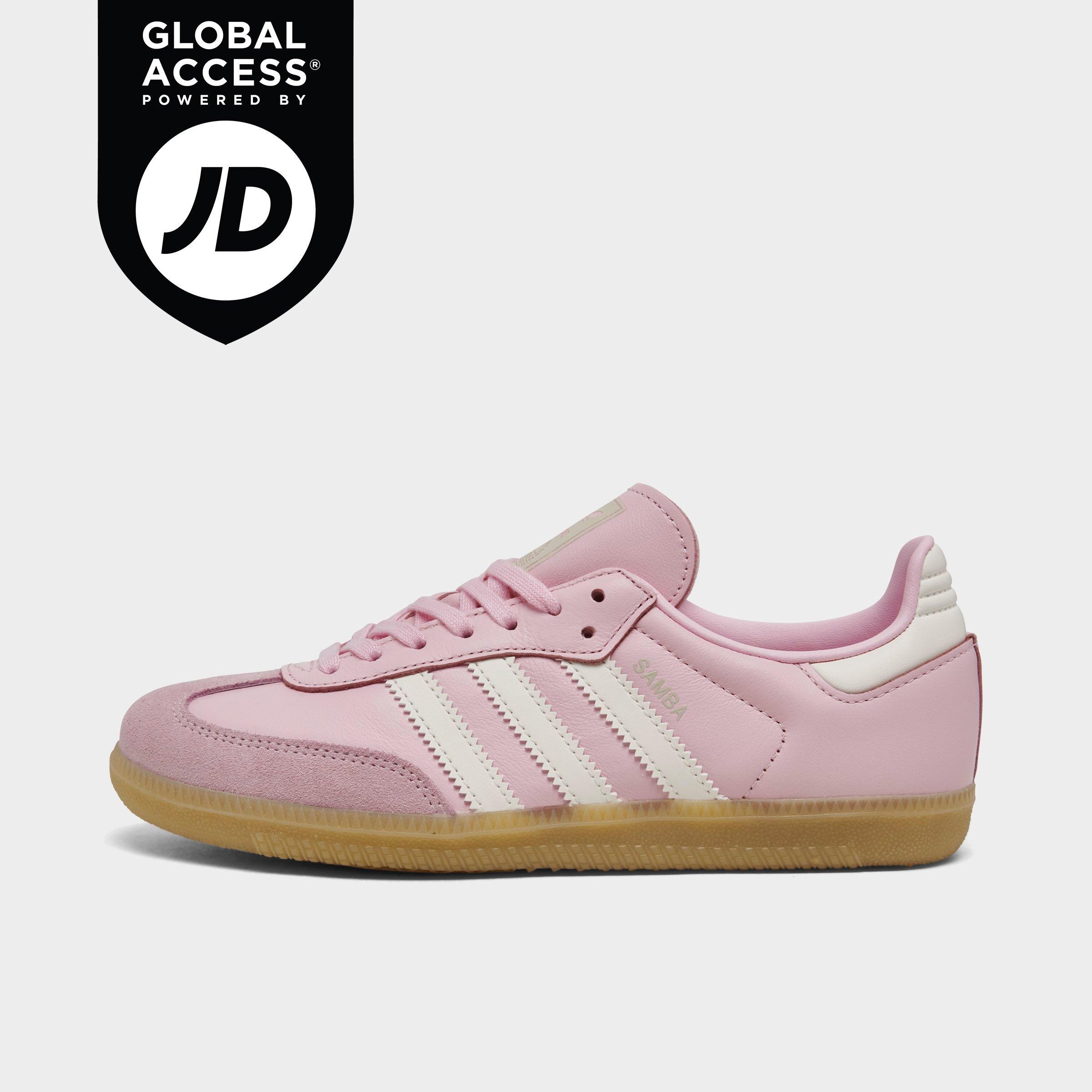 adidas Big Kids Originals Samba OG Casual Shoes in Footwear Pink/White/Gum Size: 4