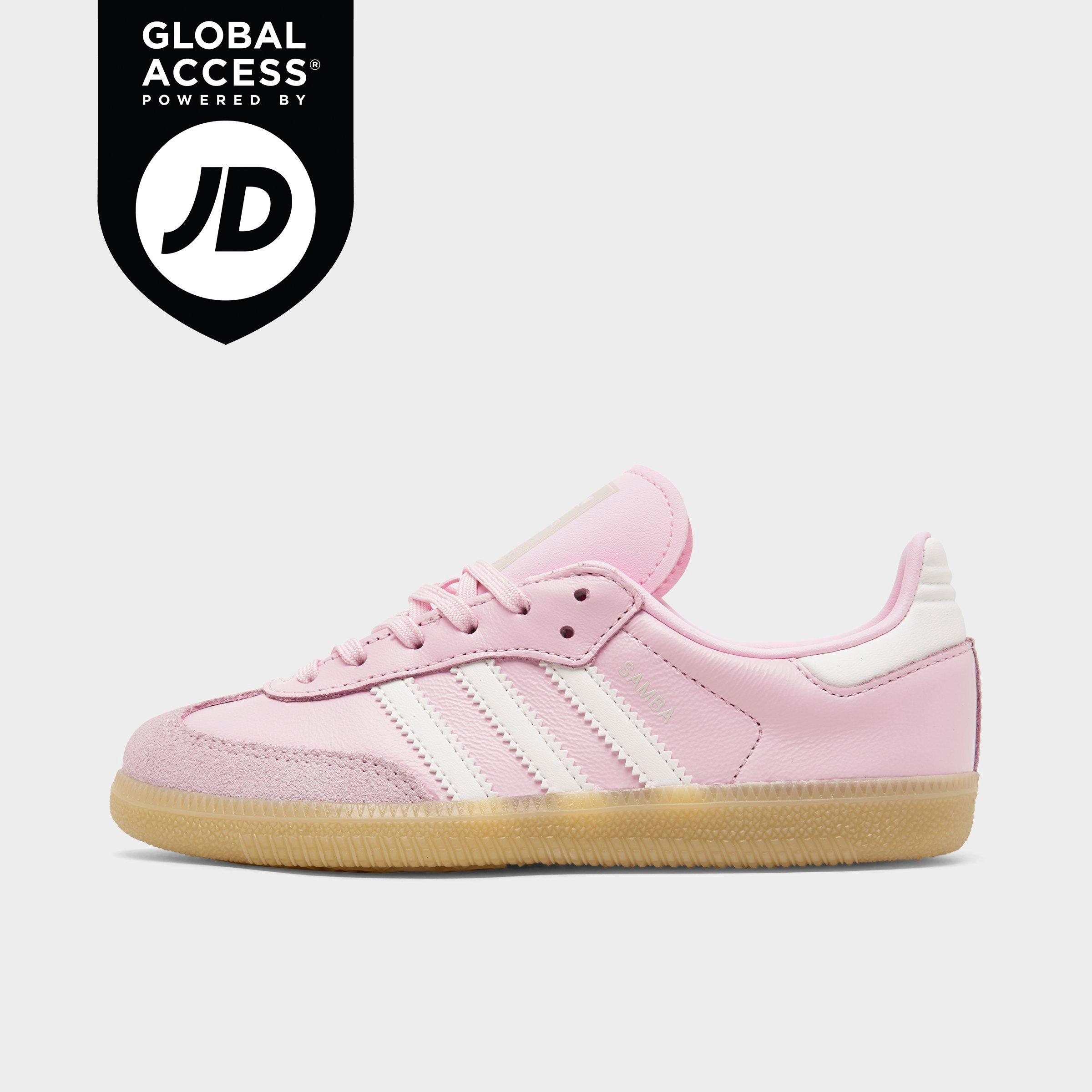 adidas Little Kids Originals Samba OG Casual Shoes in Footwear Pink/White/Gum Size: 12.0