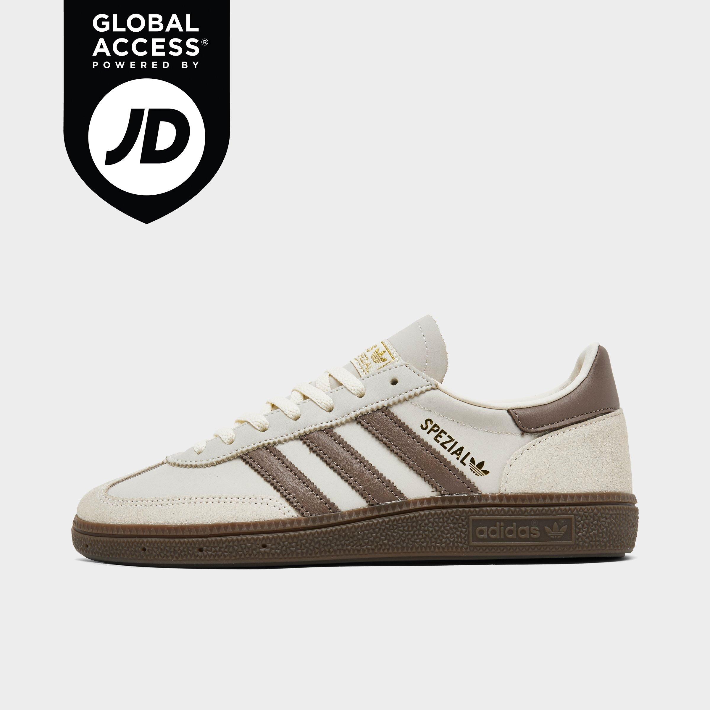adidas Women's Originals Handball Spezial Casual Shoes in Biege/Cream White/Trace Brown Size: 7.5