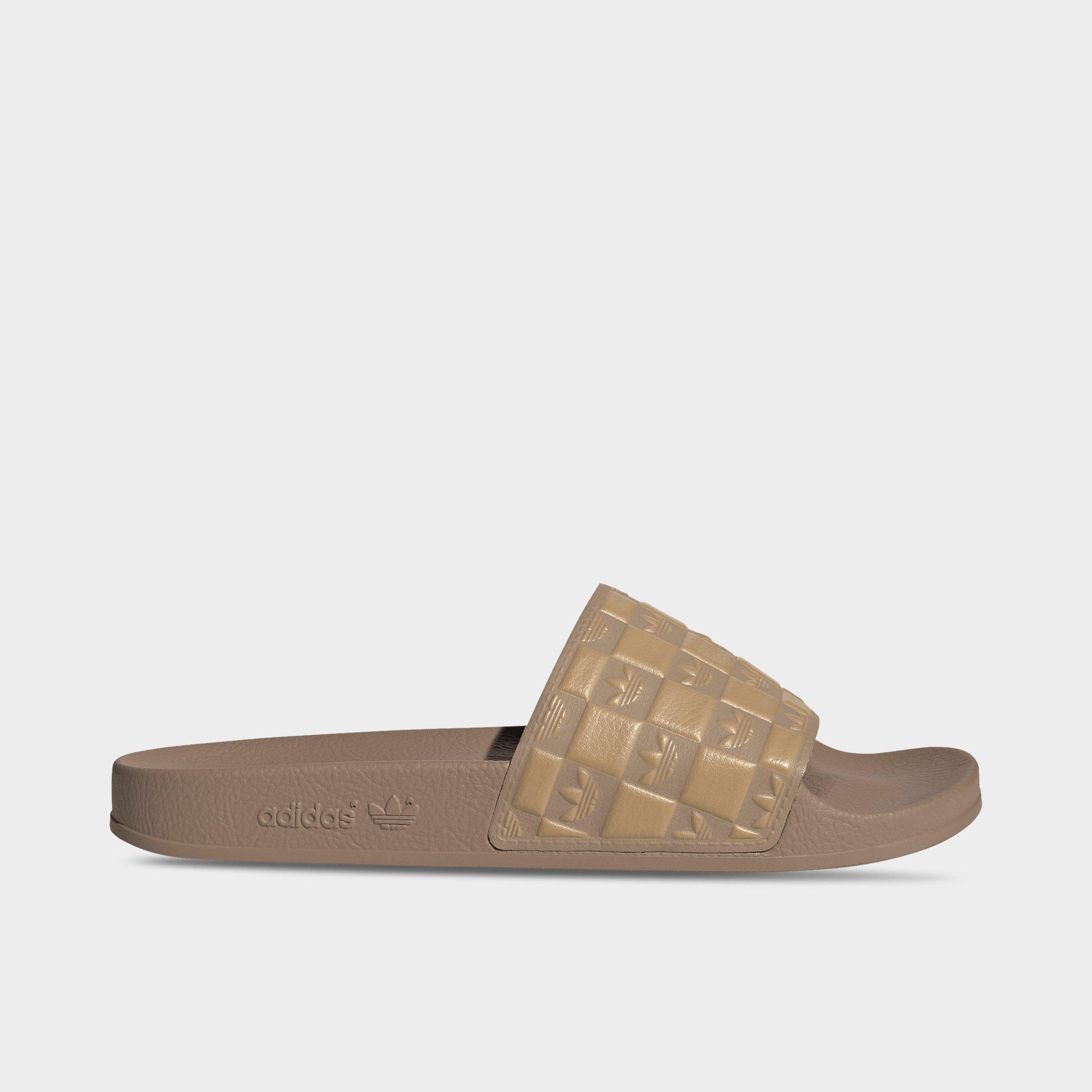 adidas Men's Originals adilette Slide Sandals in Cardboard/Golden Beige/Cardboard Size: 6.0