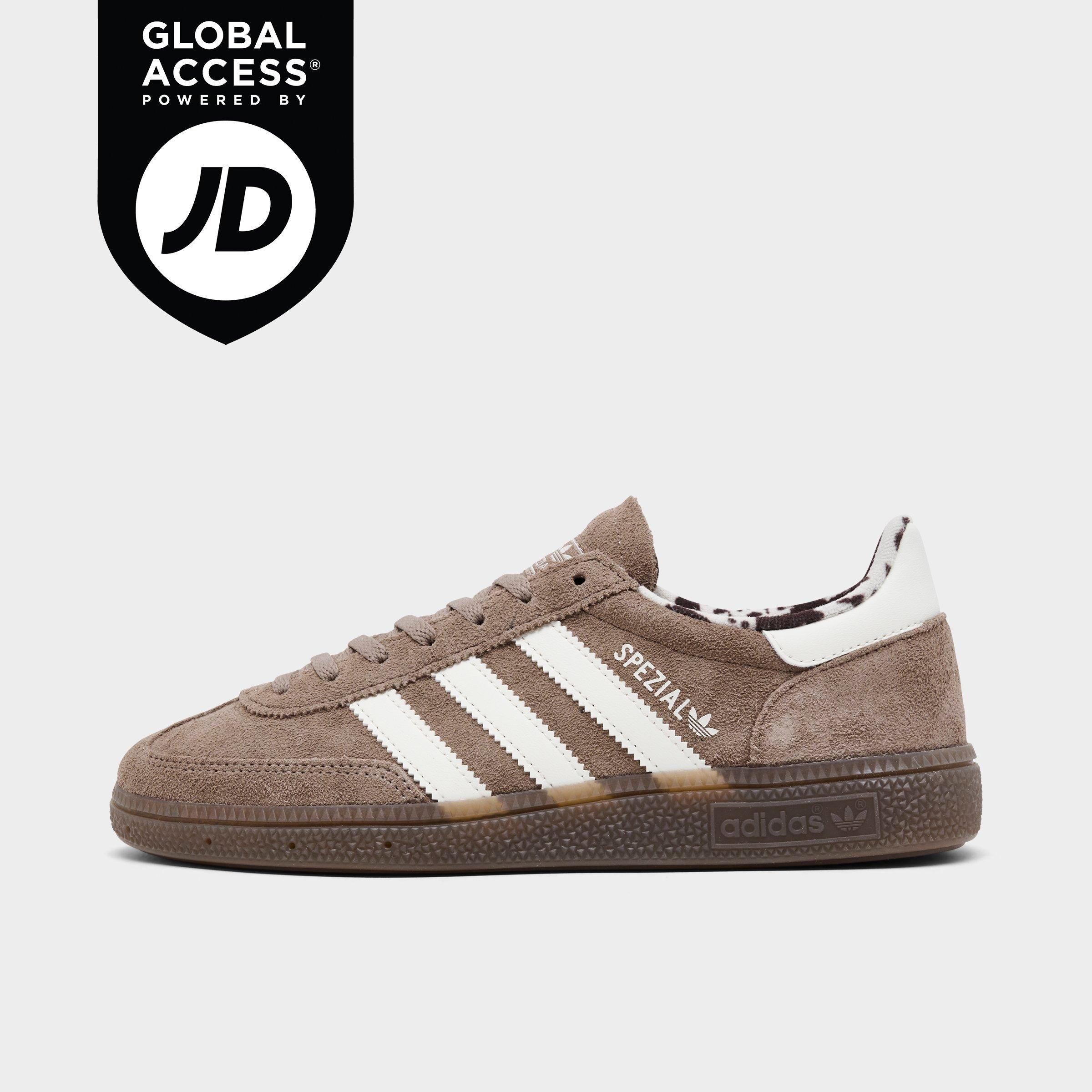 adidas Women's Originals Handball Spezial Casual Shoes in Chalky Brown/Off White/Gum Five Size: 5.5