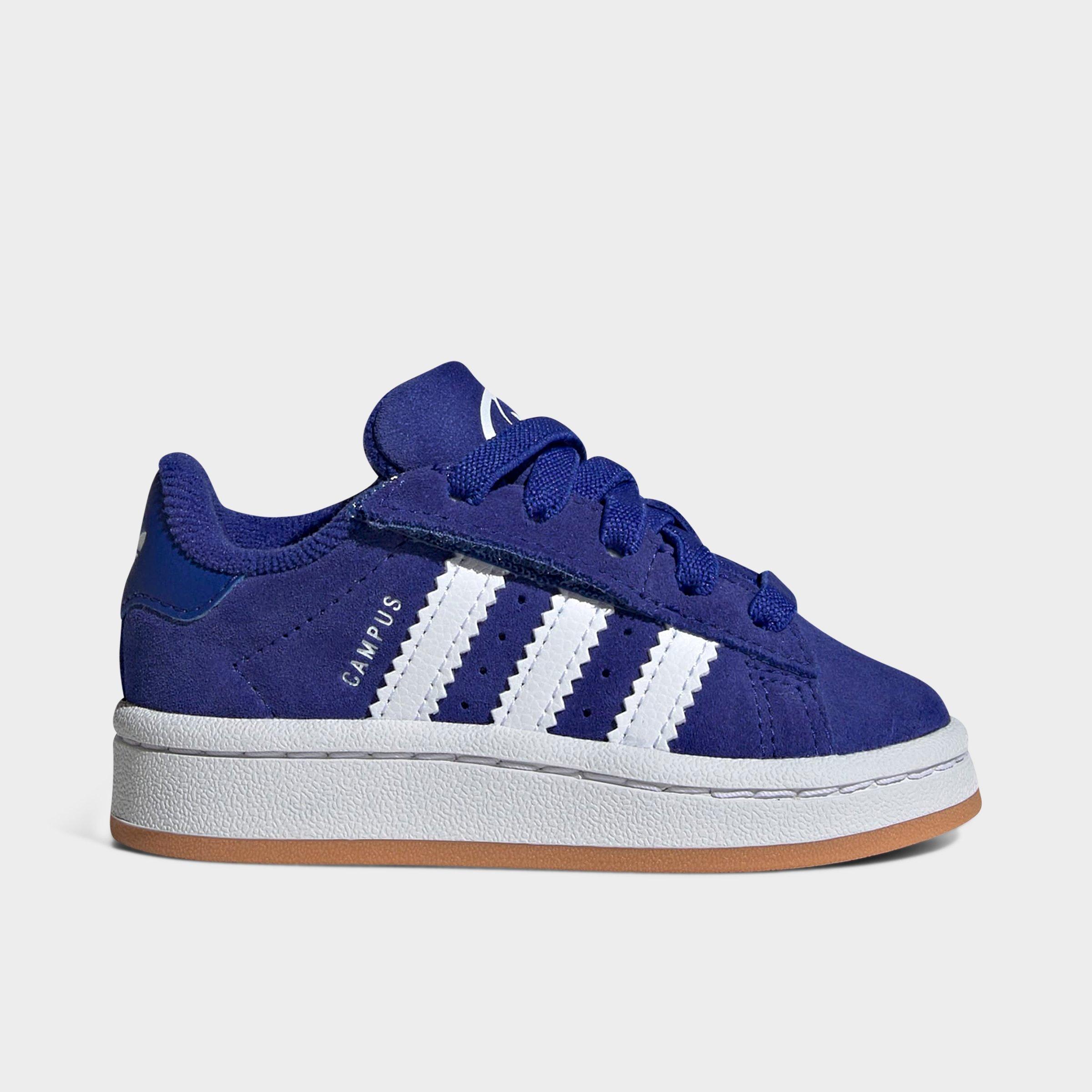 adidas Kids Toddler Originals Campus 00s Comfort Closure Stretch Lace Casual Shoes in Semi Lucid Blue/White/Gum Size: 4.0