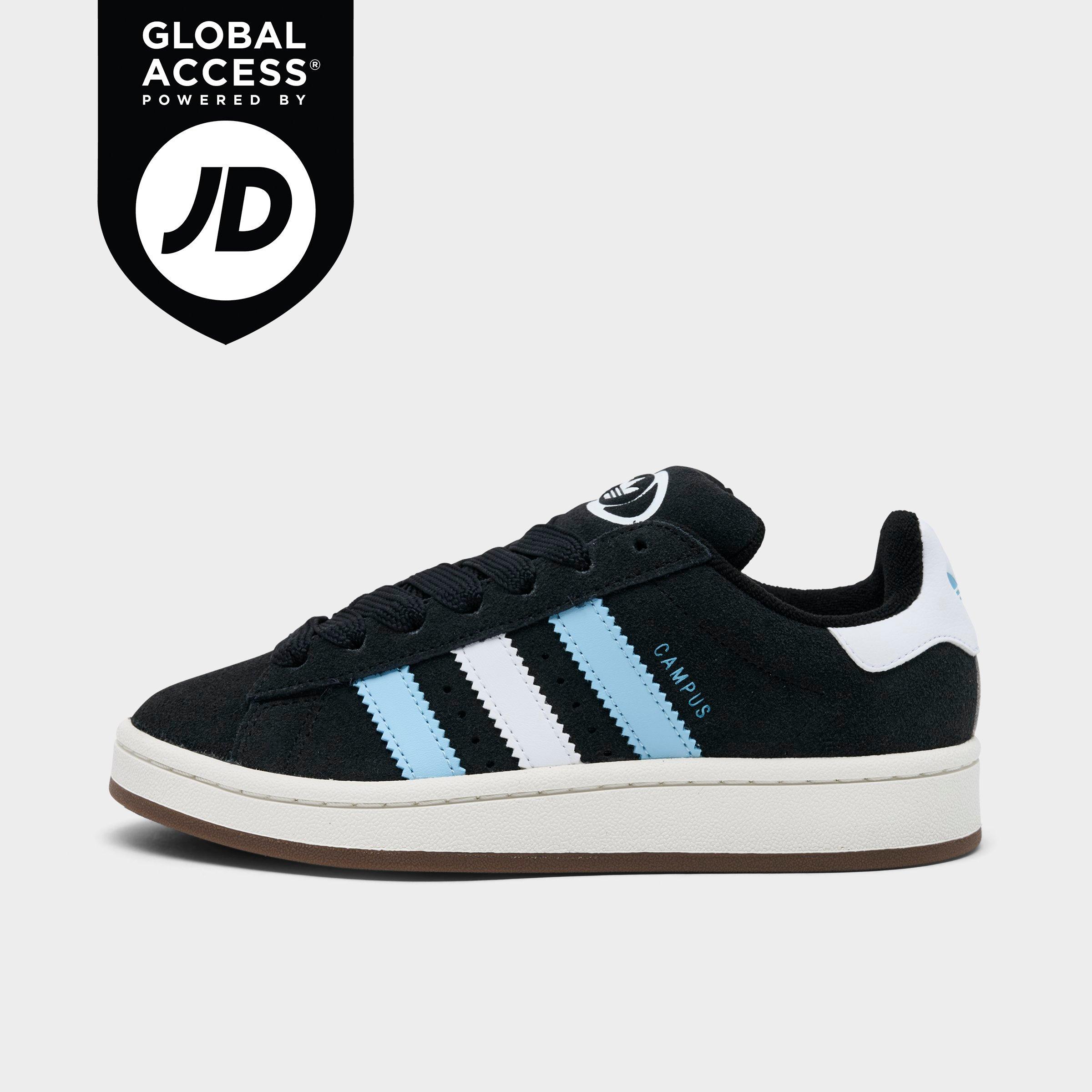 adidas Big Kids Originals Campus 00s Casual Shoes in Core Black/Footwear White/Clear Blue Size: 3.5
