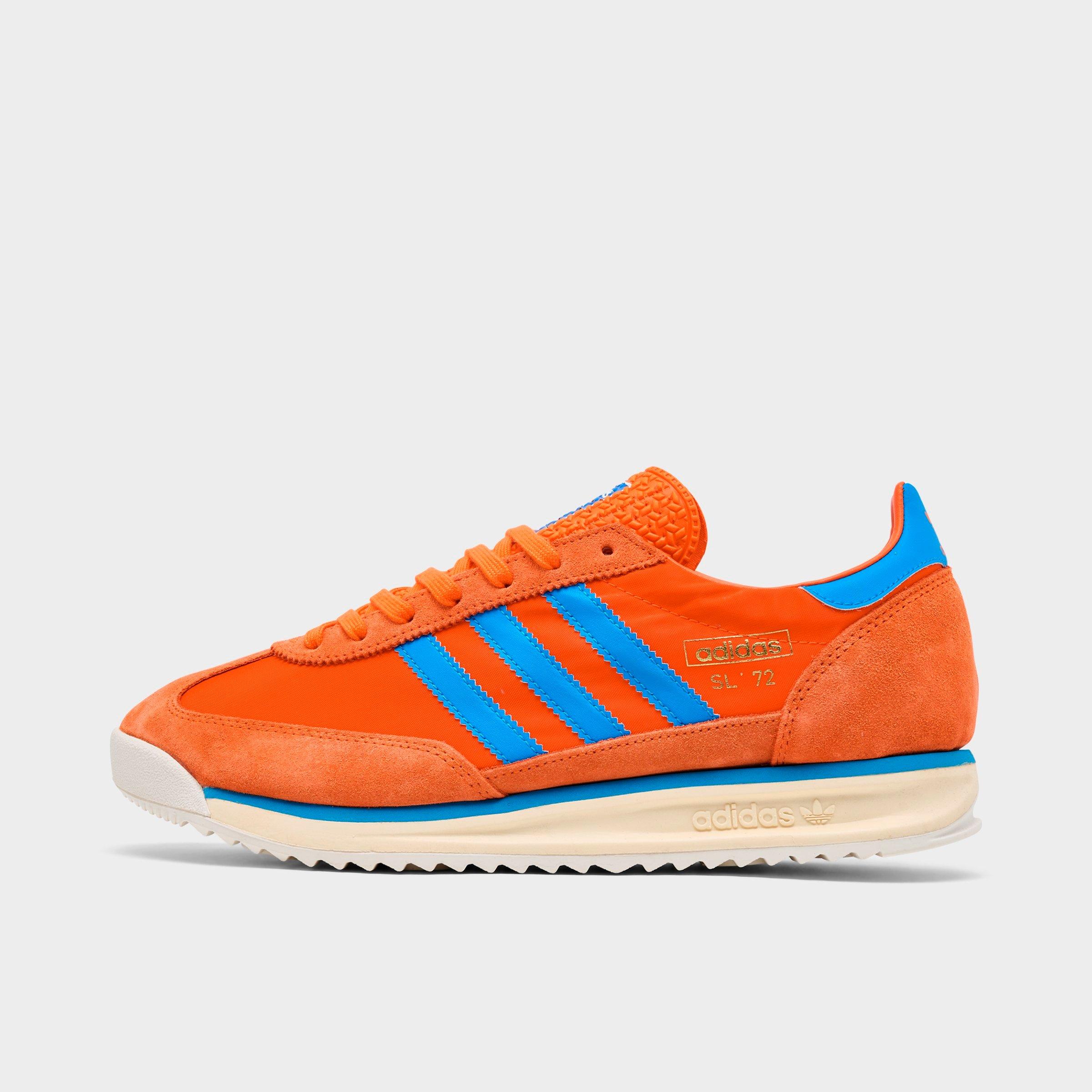 adidas Men's Originals SL 72 RS Casual Shoes in Collegiate Orange/Bright Blue/Orange Size: 9.5