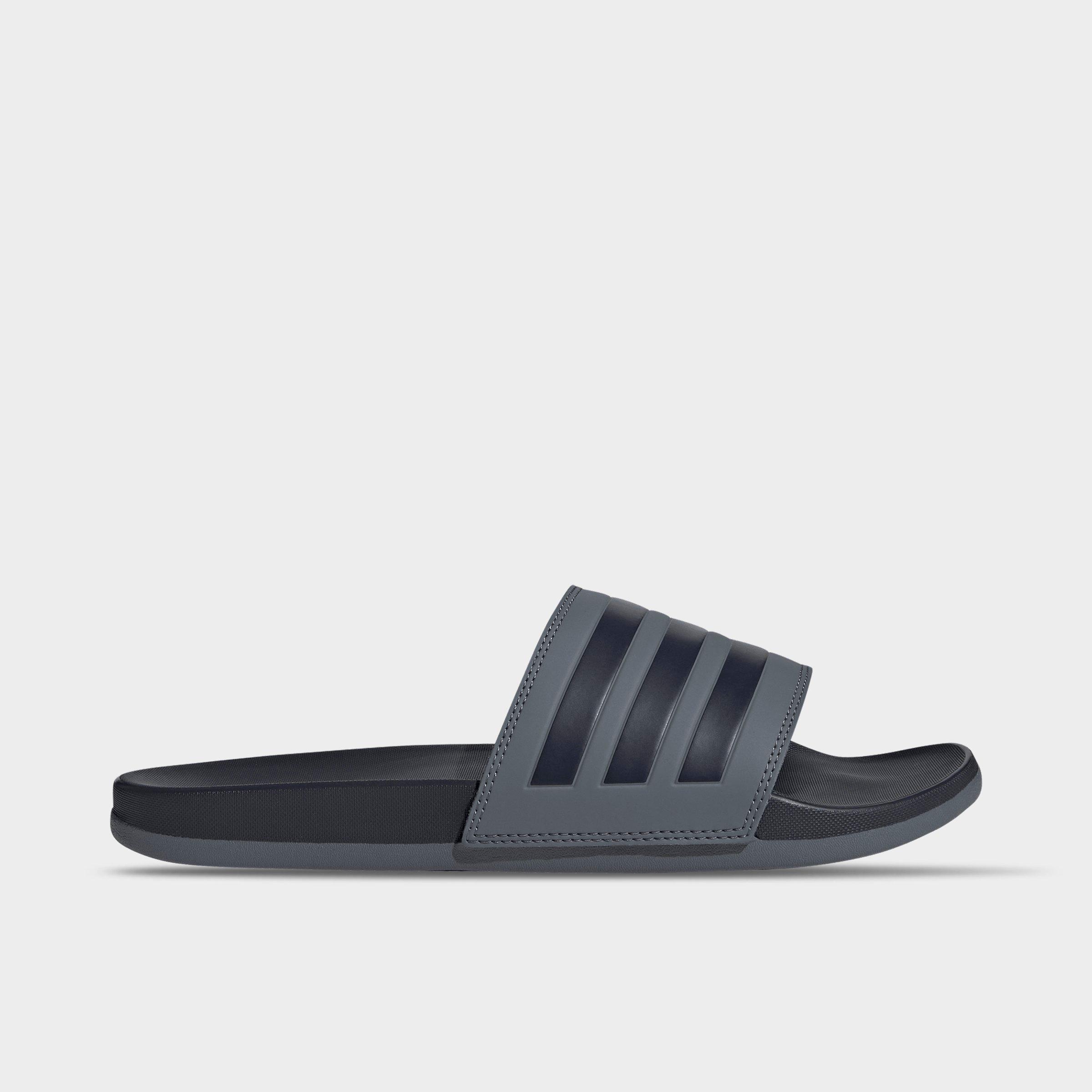 adidas Men's adilette Comfort Slide Sandals in Onix/Ink/Ink Size: 5