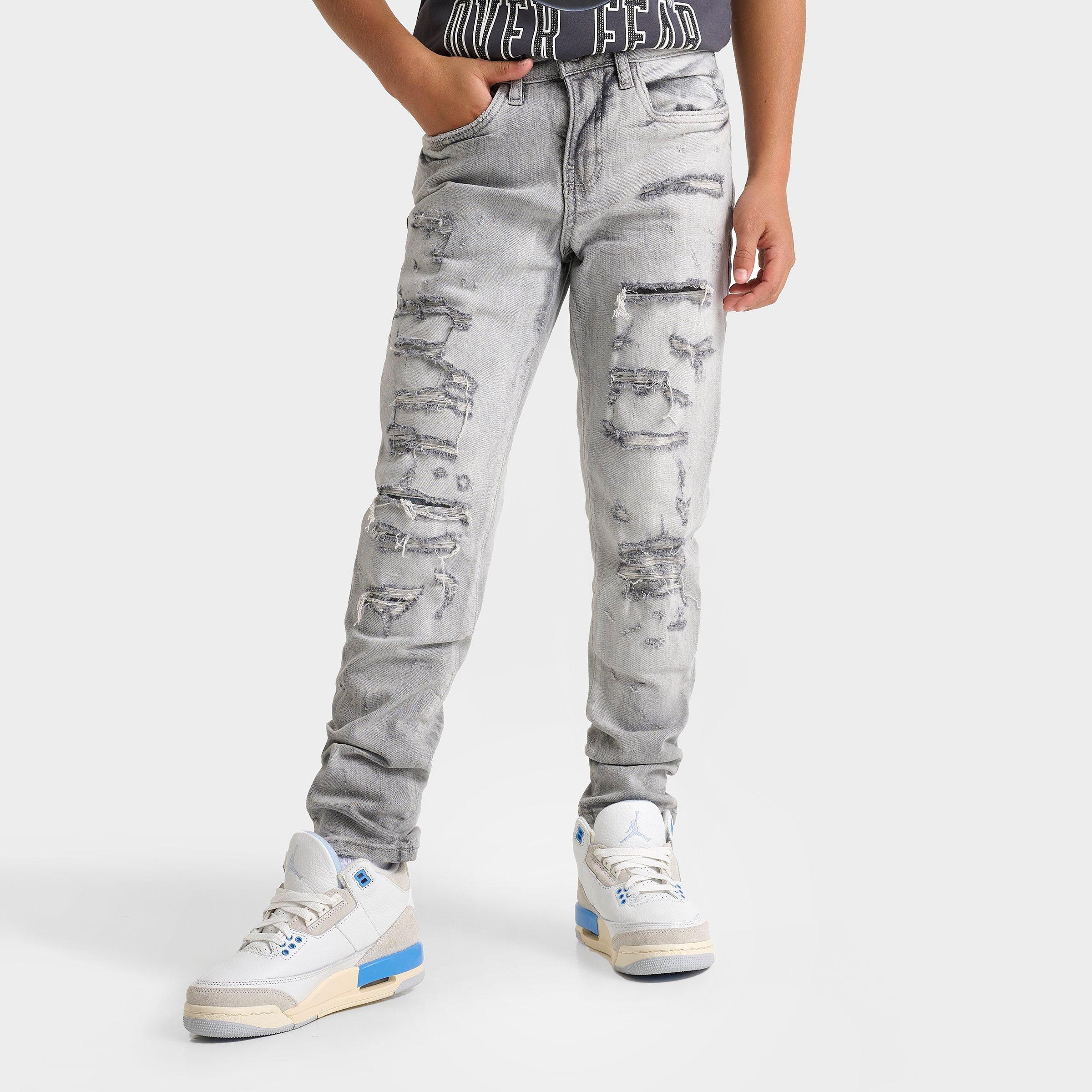 Jordan Craig Boys Elmhurst Denim Jeans in CEMENT Size: 8