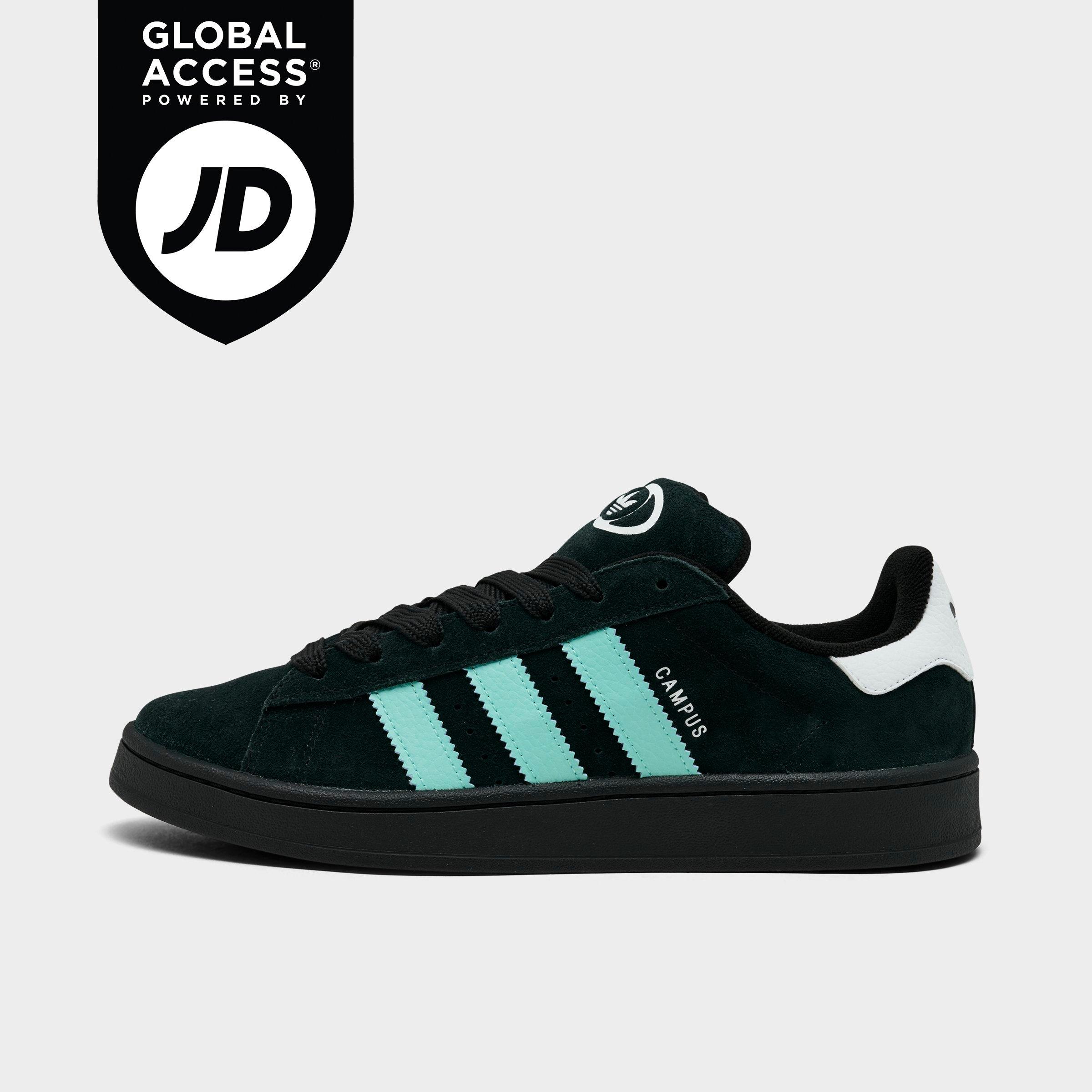 adidas Men's Originals Campus 00s Casual Shoes in Core Black/Flash Aqua/White Size: 7.5