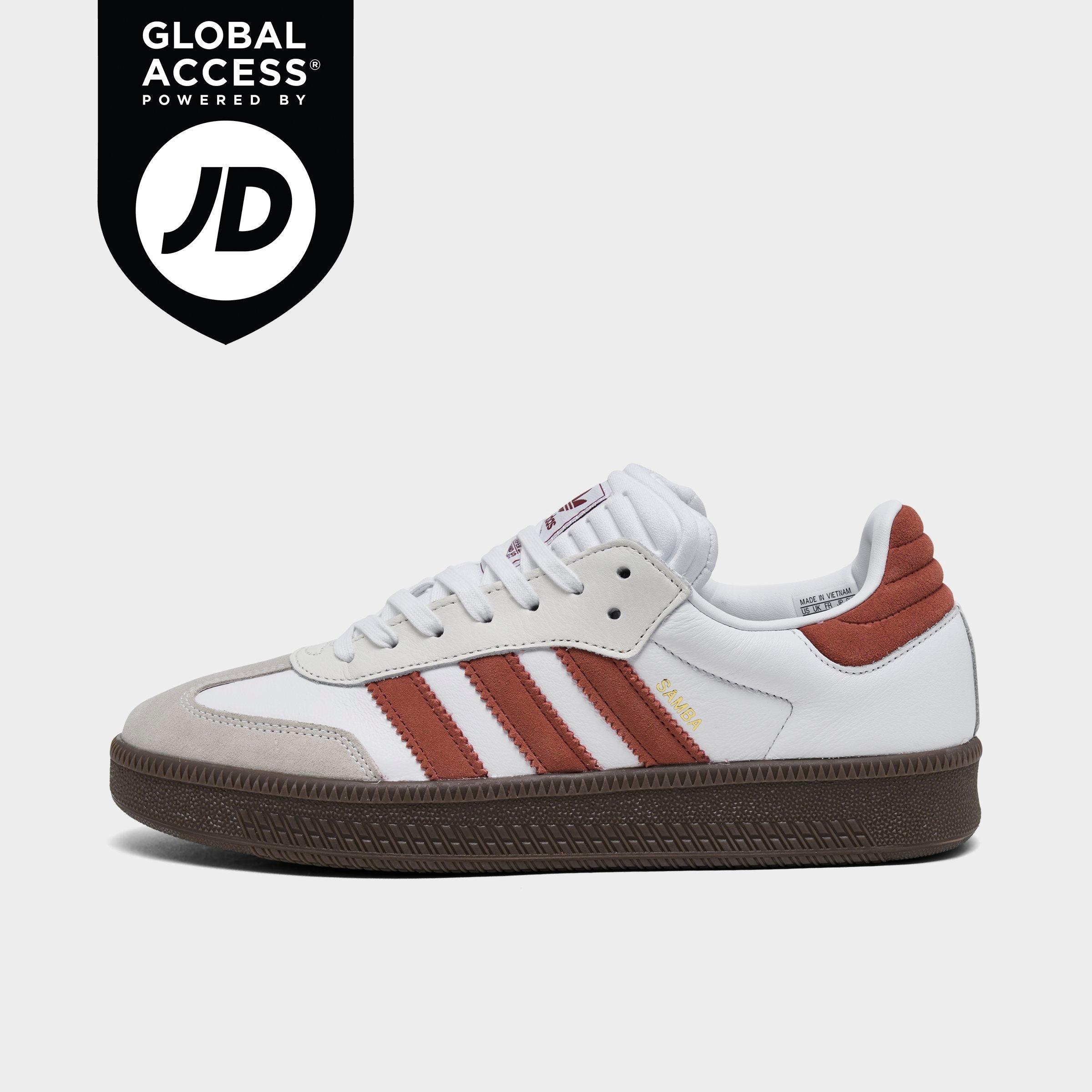 adidas Men's Originals Samba XLG Casual Shoes in White/Preloved Ruby/White Size: 7.5