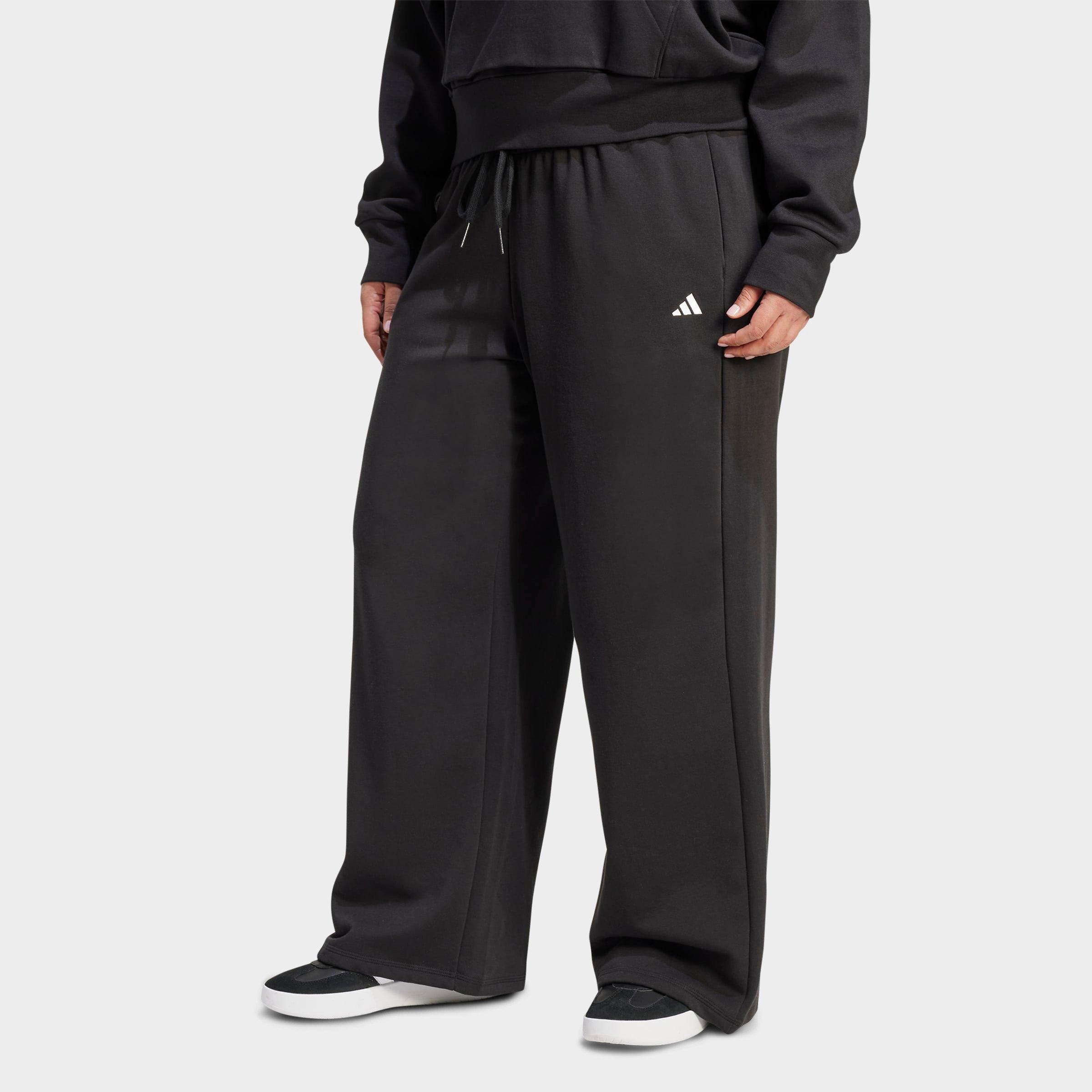 adidas Women's Sportswear Essentials Small Logo Feel Cozy Open-Hem Pants (Plus