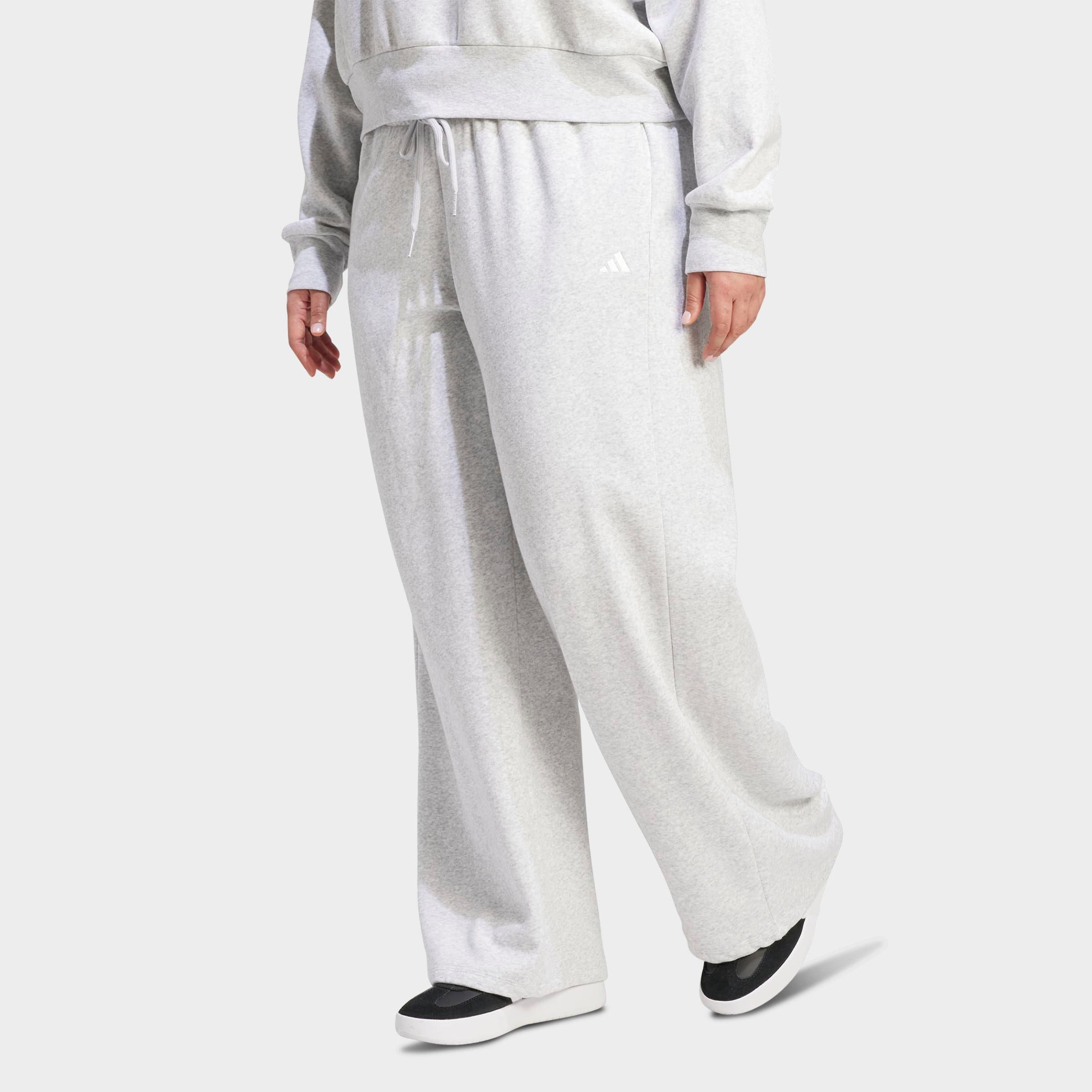 adidas Women's Sportswear Essentials Small Logo Feel Cozy Open-Hem Pants (Plus
