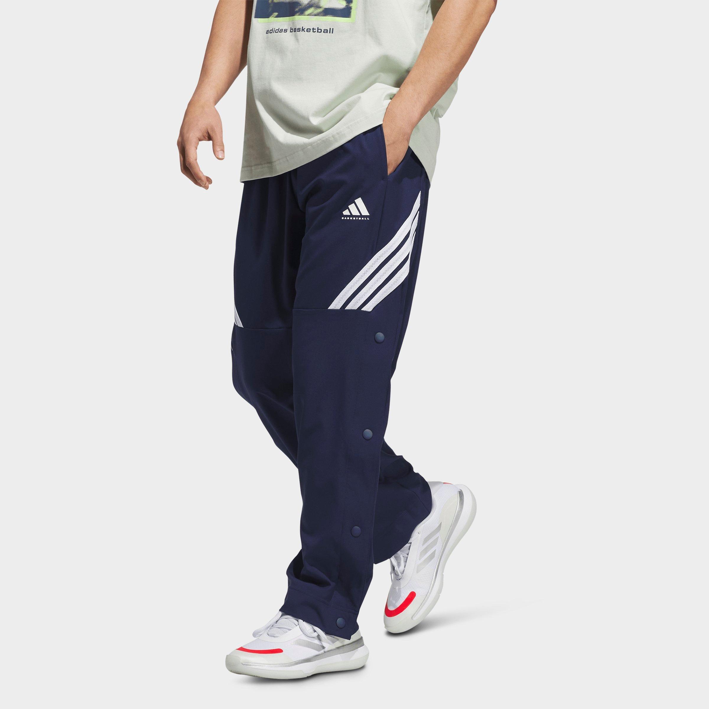 adidas Men's Crazy Lite Woven Basketball Pants in Team Navy Blue/White Size: Large